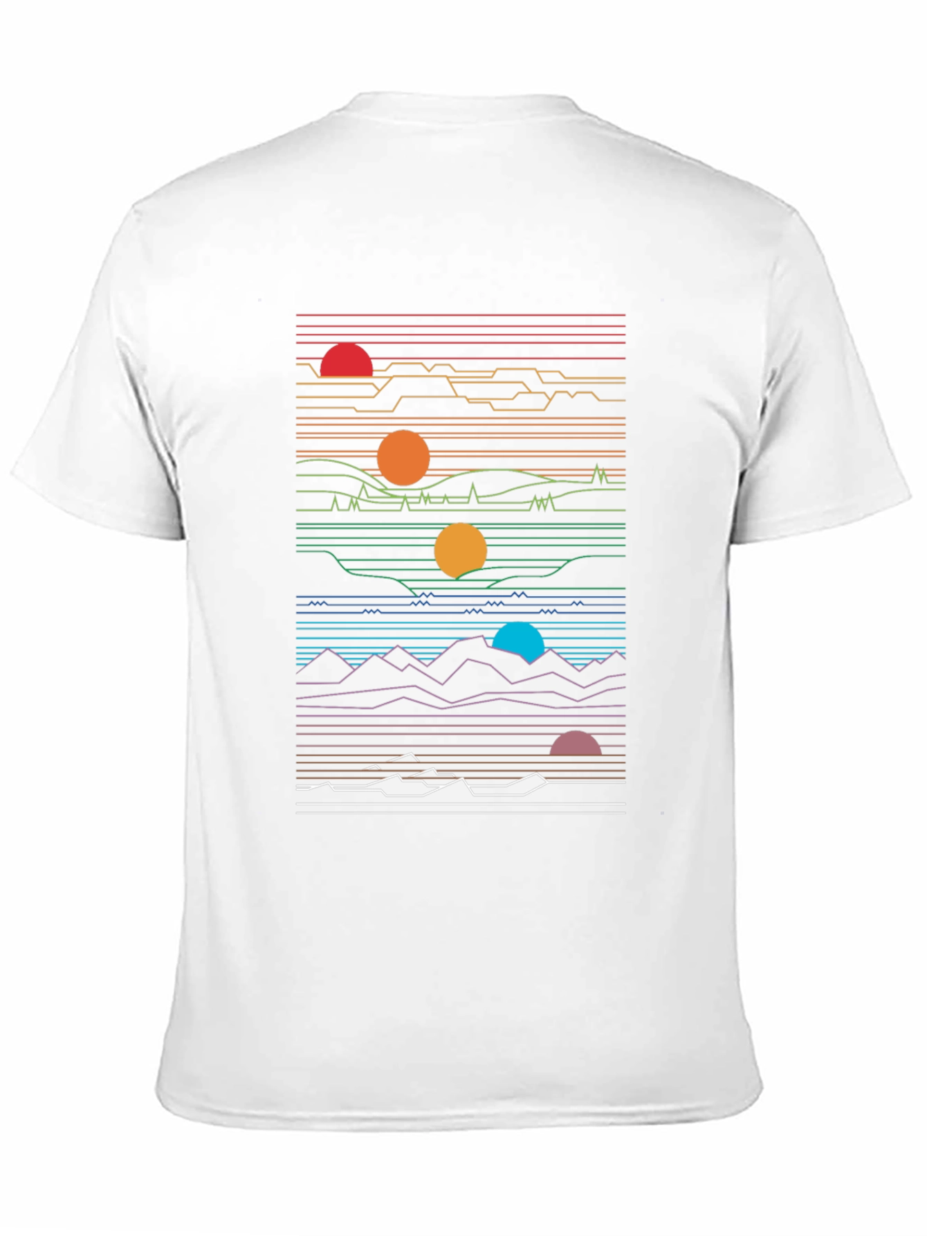 Retro Sunset Graphic Tee - Black