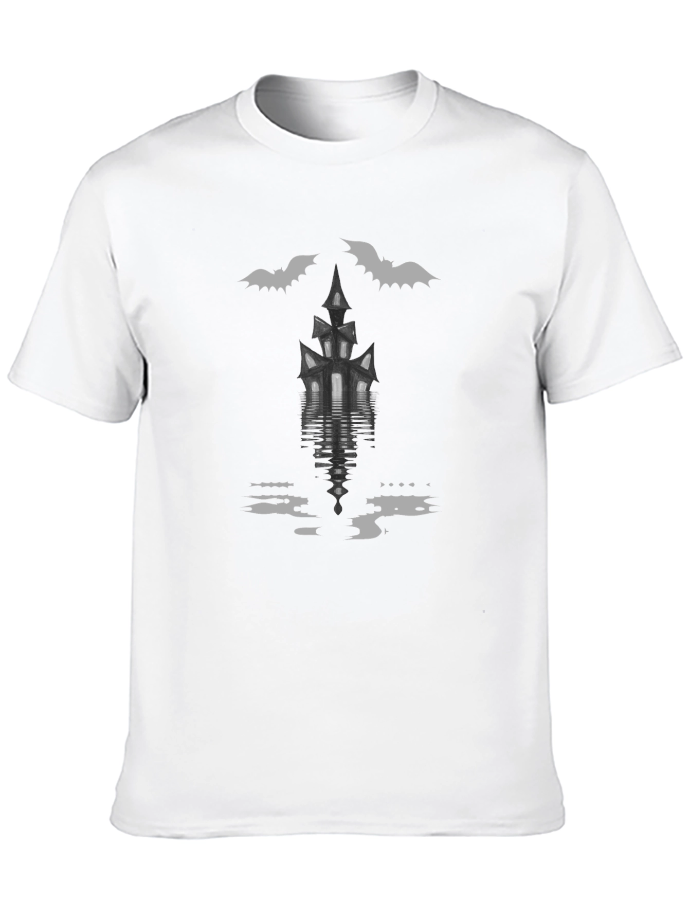 Spooky Haunted House Bats Halloween T-Shirt