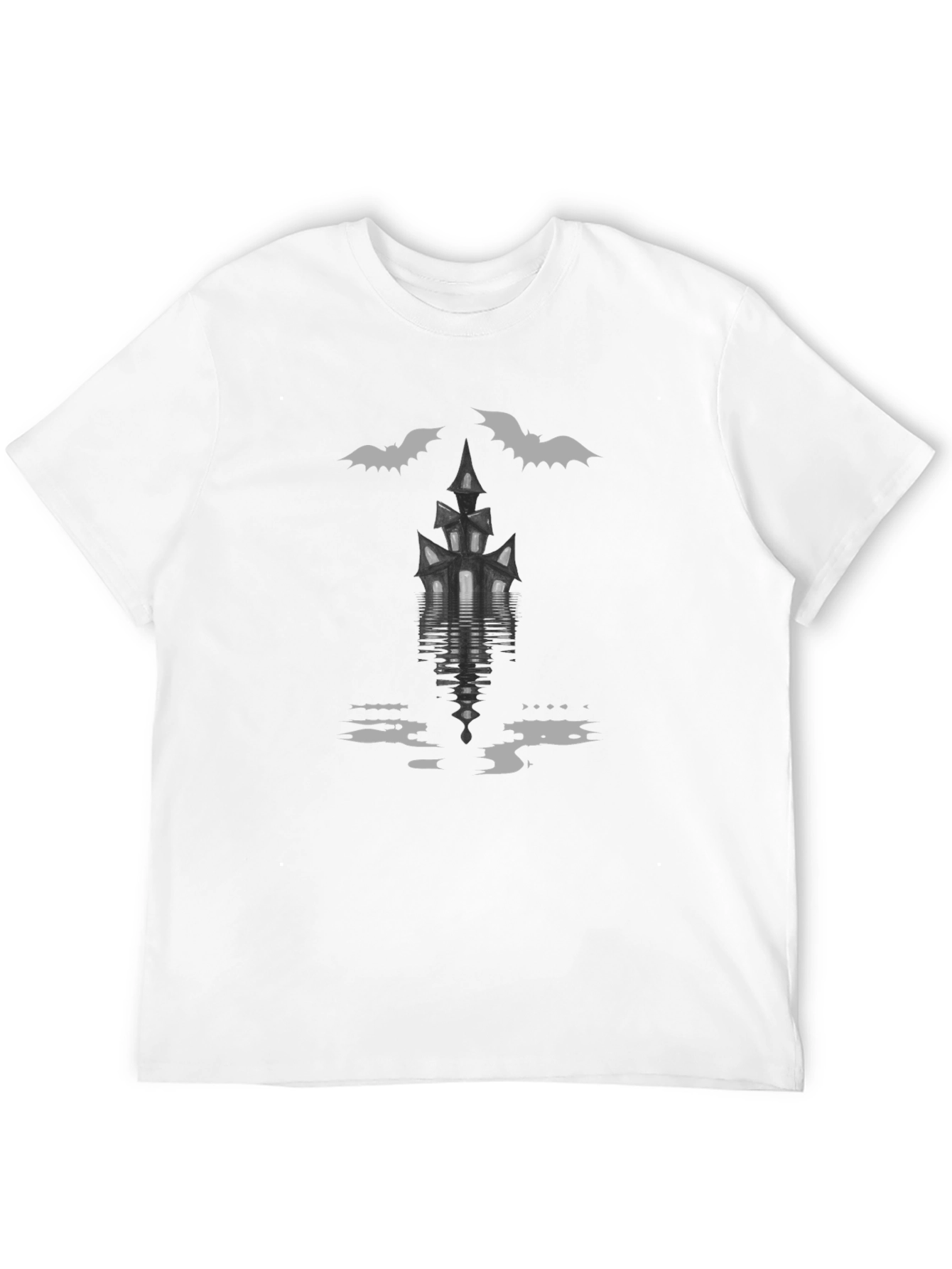 Spooky Haunted House Bats Halloween T-Shirt