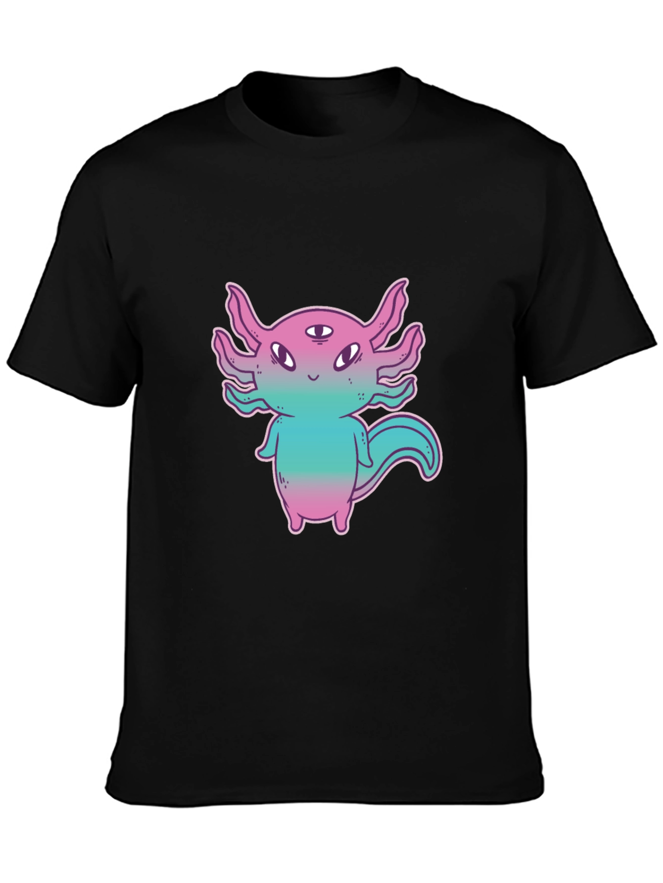 Axolotl Three-Eyed Monster Graphic T-Shirt
