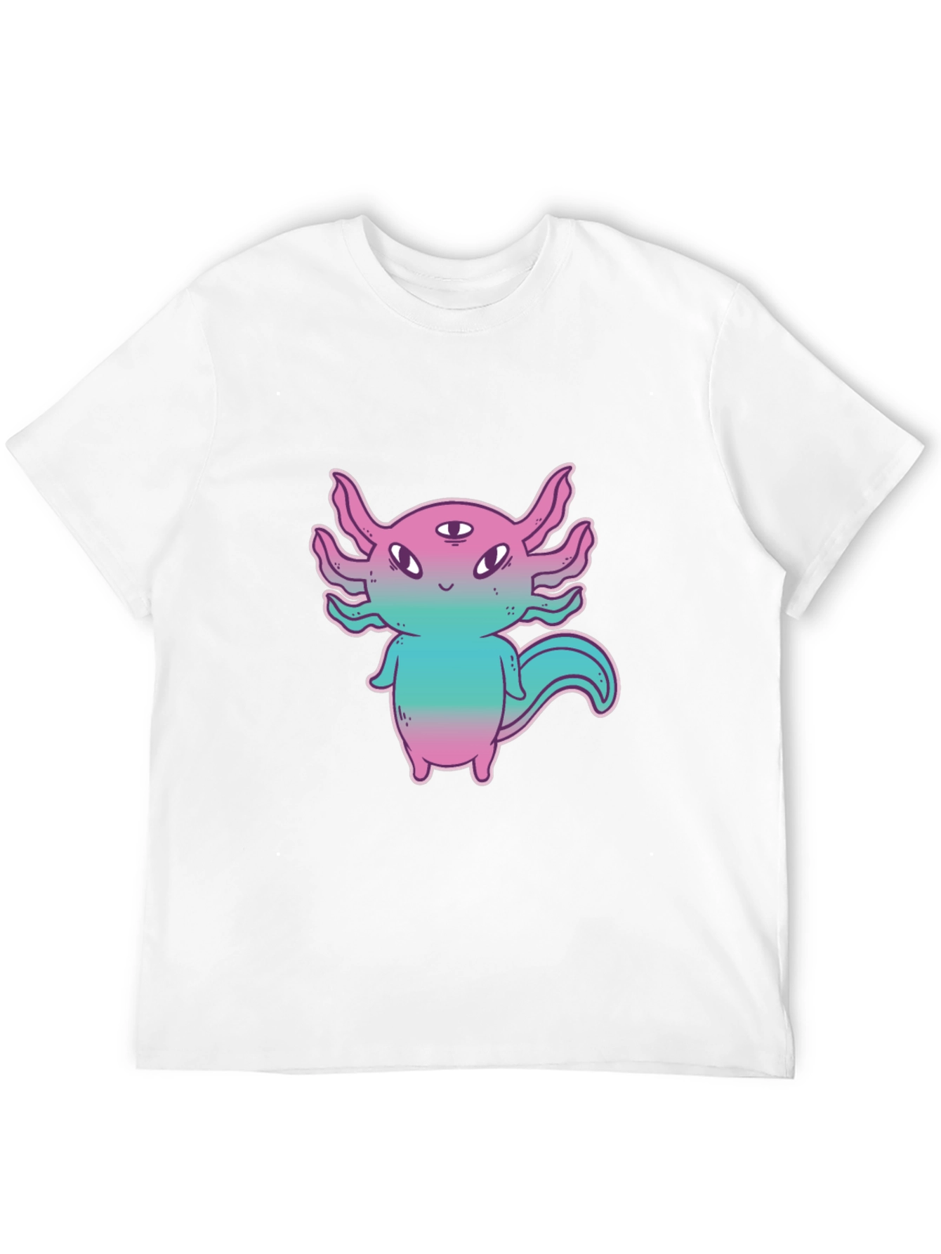Axolotl Three-Eyed Monster Graphic T-Shirt