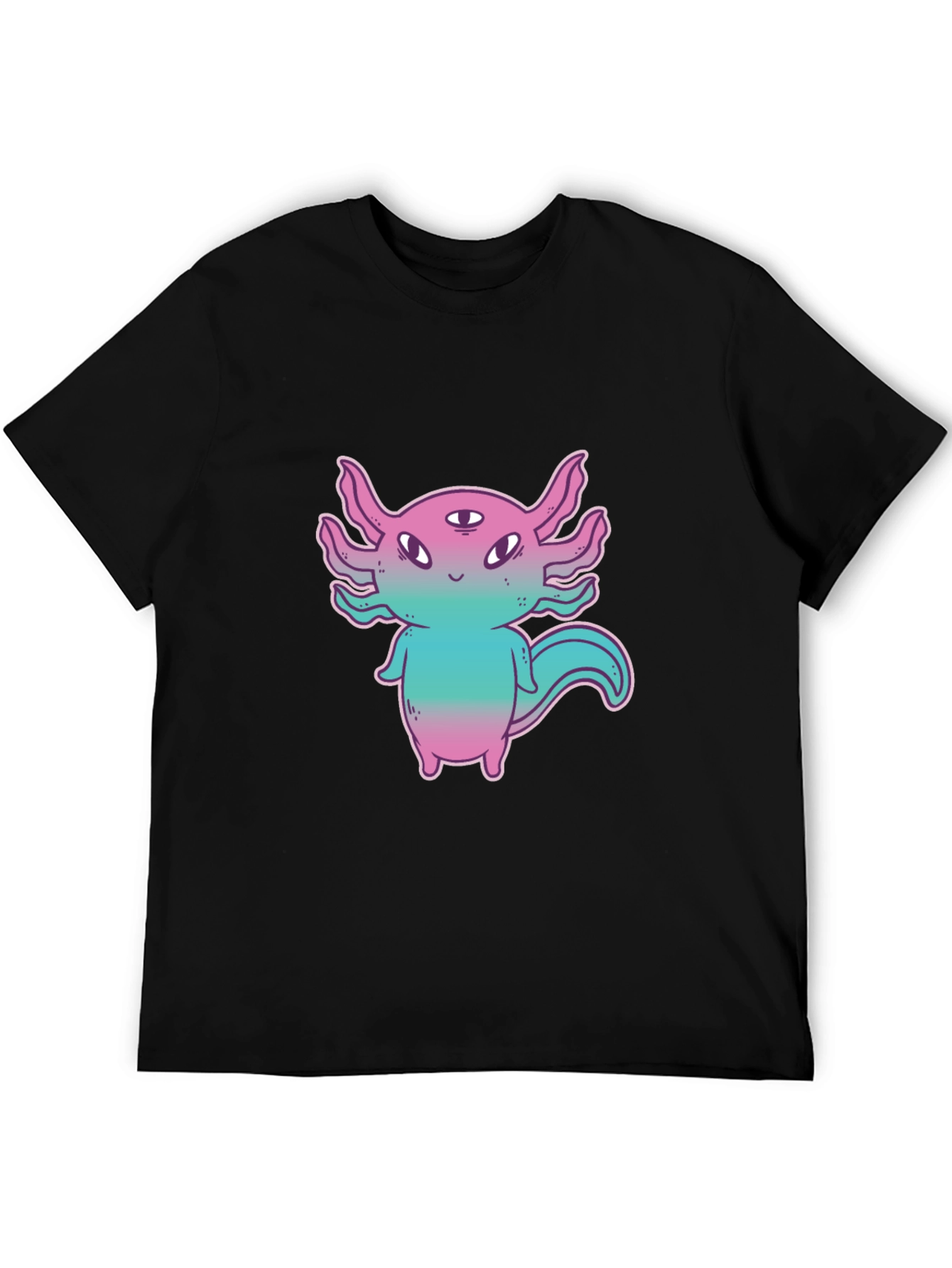 Axolotl Three-Eyed Monster Graphic T-Shirt