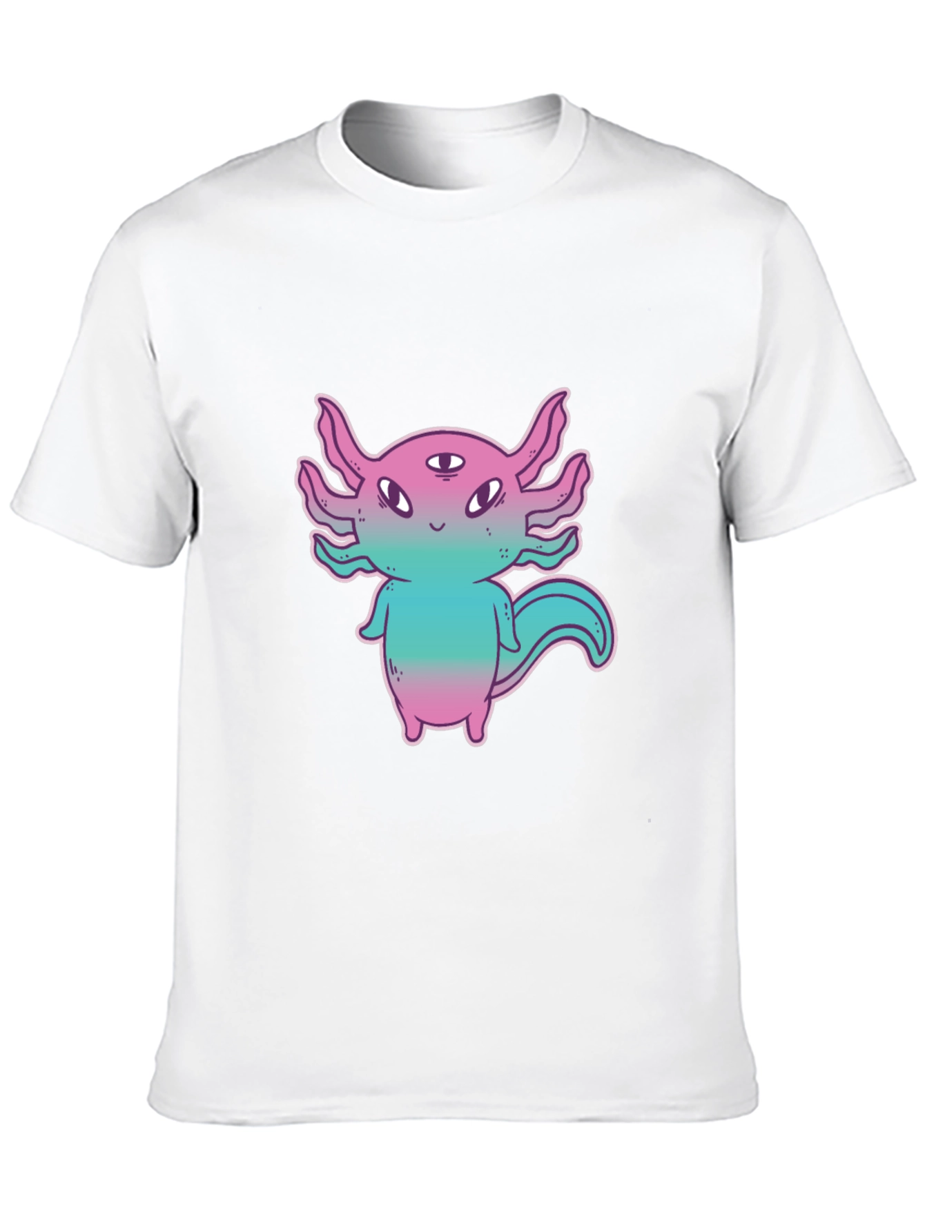 Axolotl Three-Eyed Monster Graphic T-Shirt