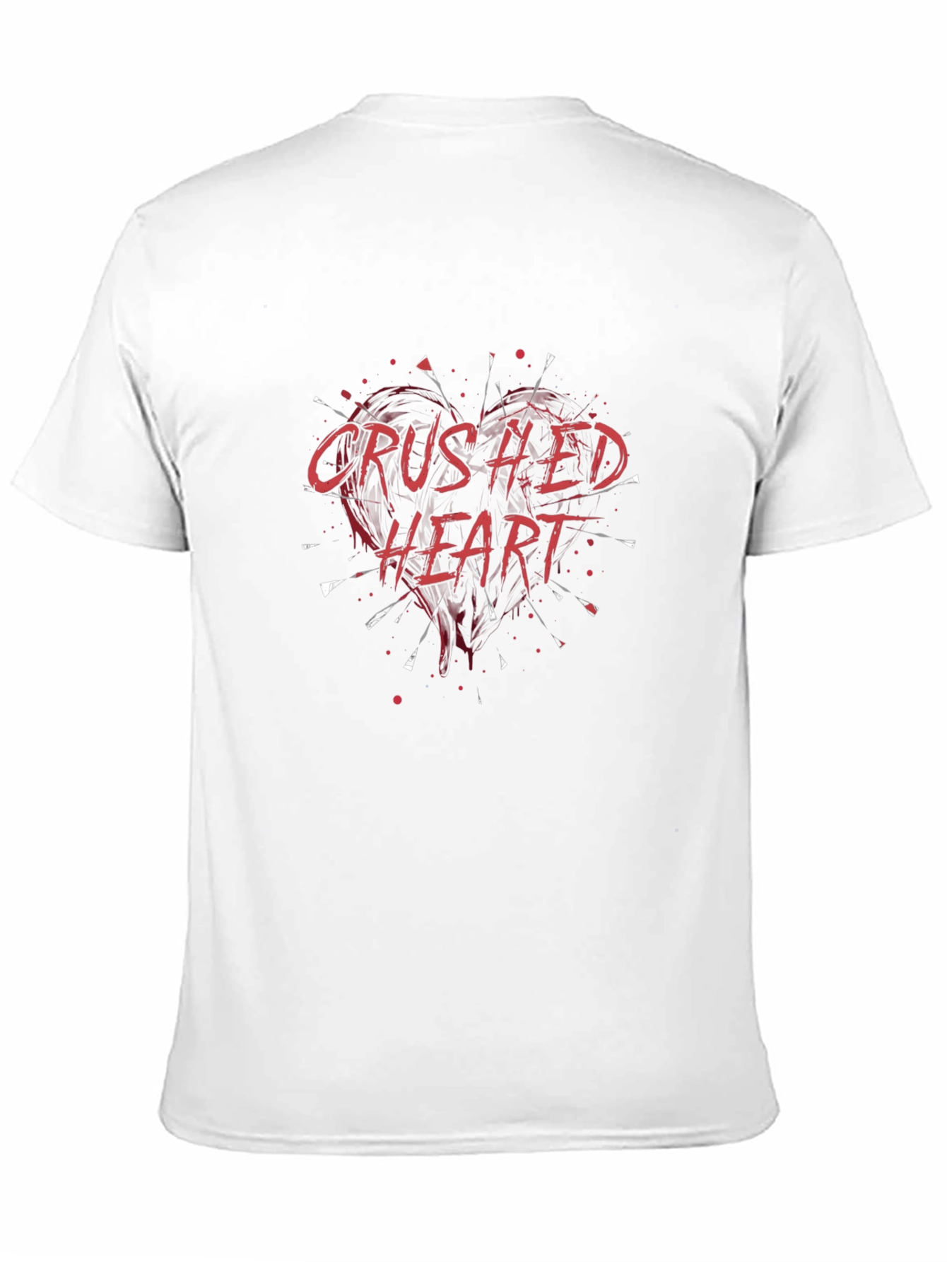 Crushed Heart Graphic Tee - Trendy Black T-Shirt
