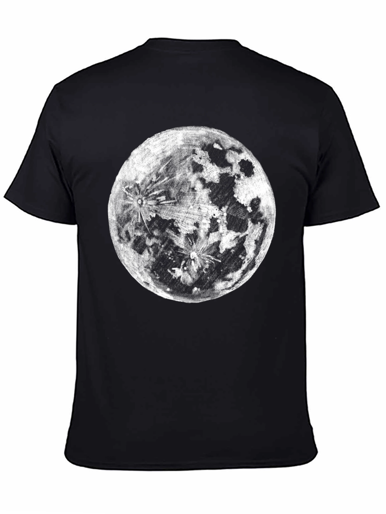 Moon Graphic Black T-Shirt