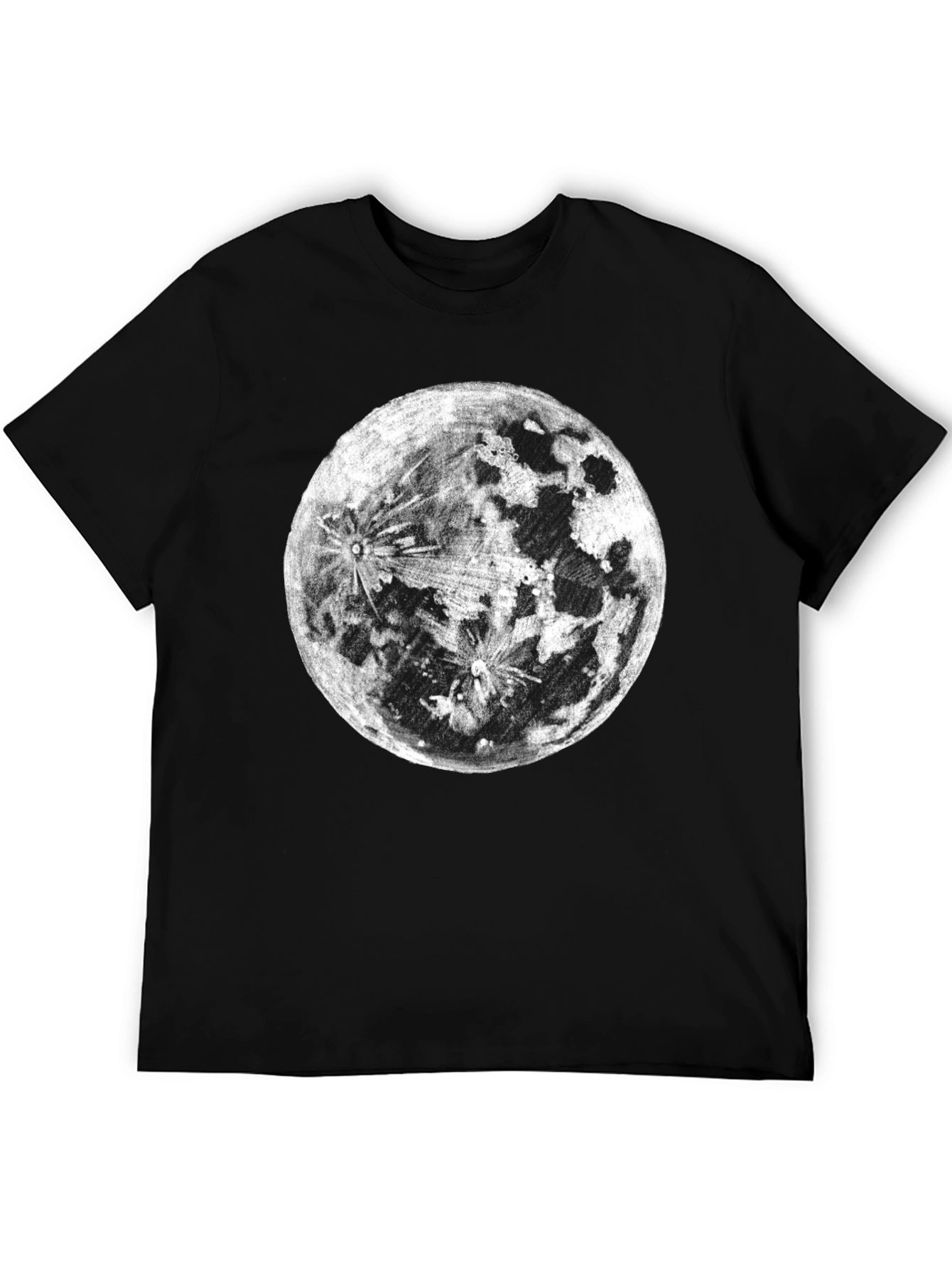 Moon Graphic Black T-Shirt