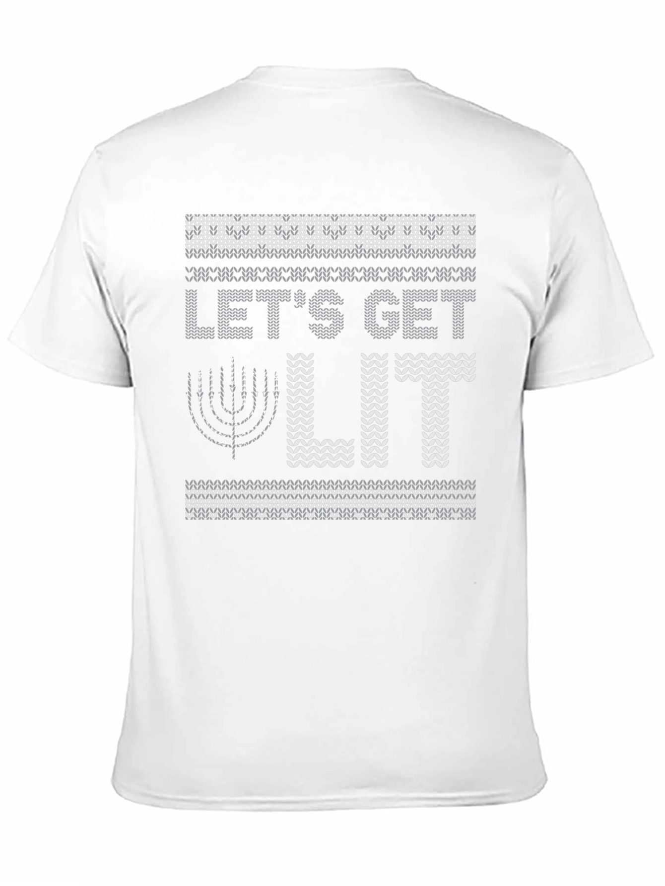 Lets Get Lit Hanukkah Sweater Style T-Shirt