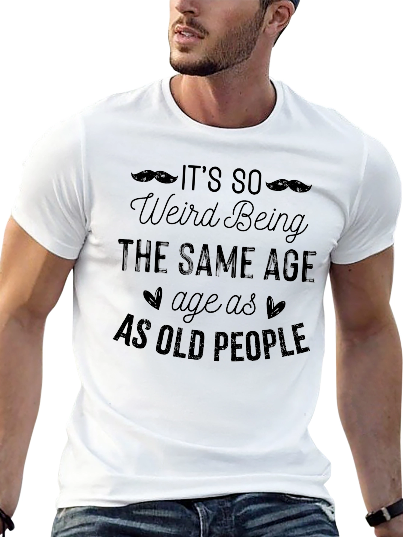 Funny Age Saying Graphic T-Shirt for Men