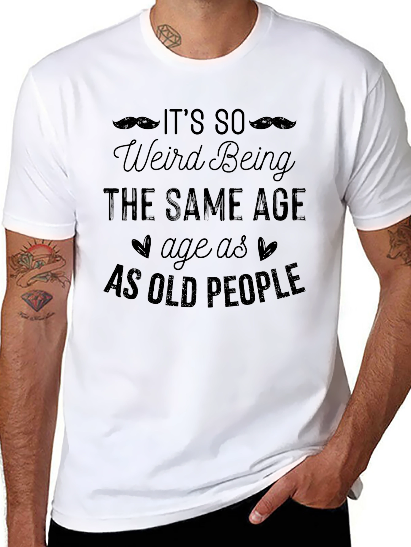 Funny Age Saying Graphic T-Shirt for Men