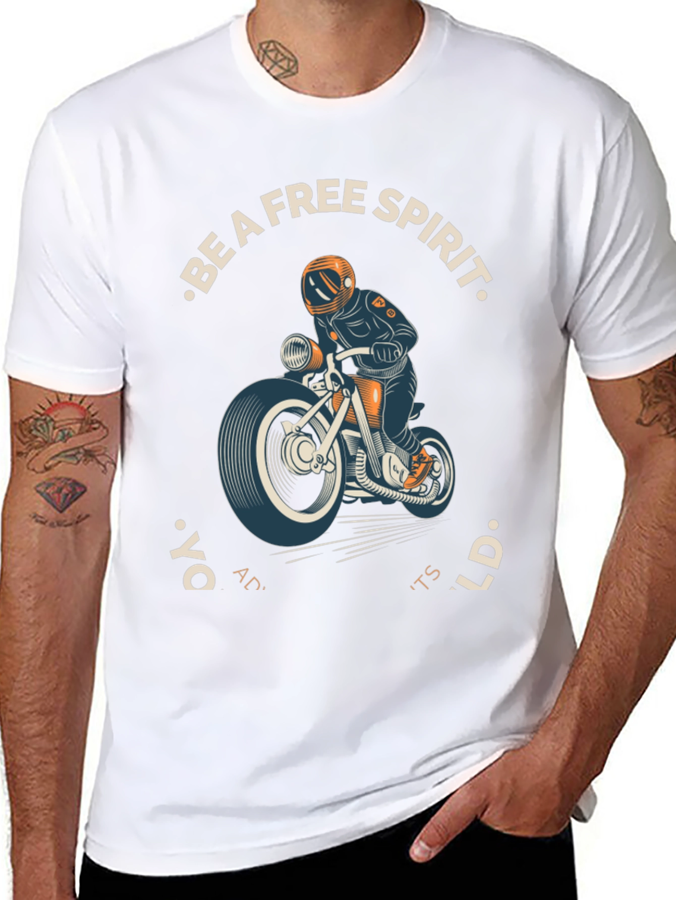 Free Spirit Motorcycle Graphic T-Shirt