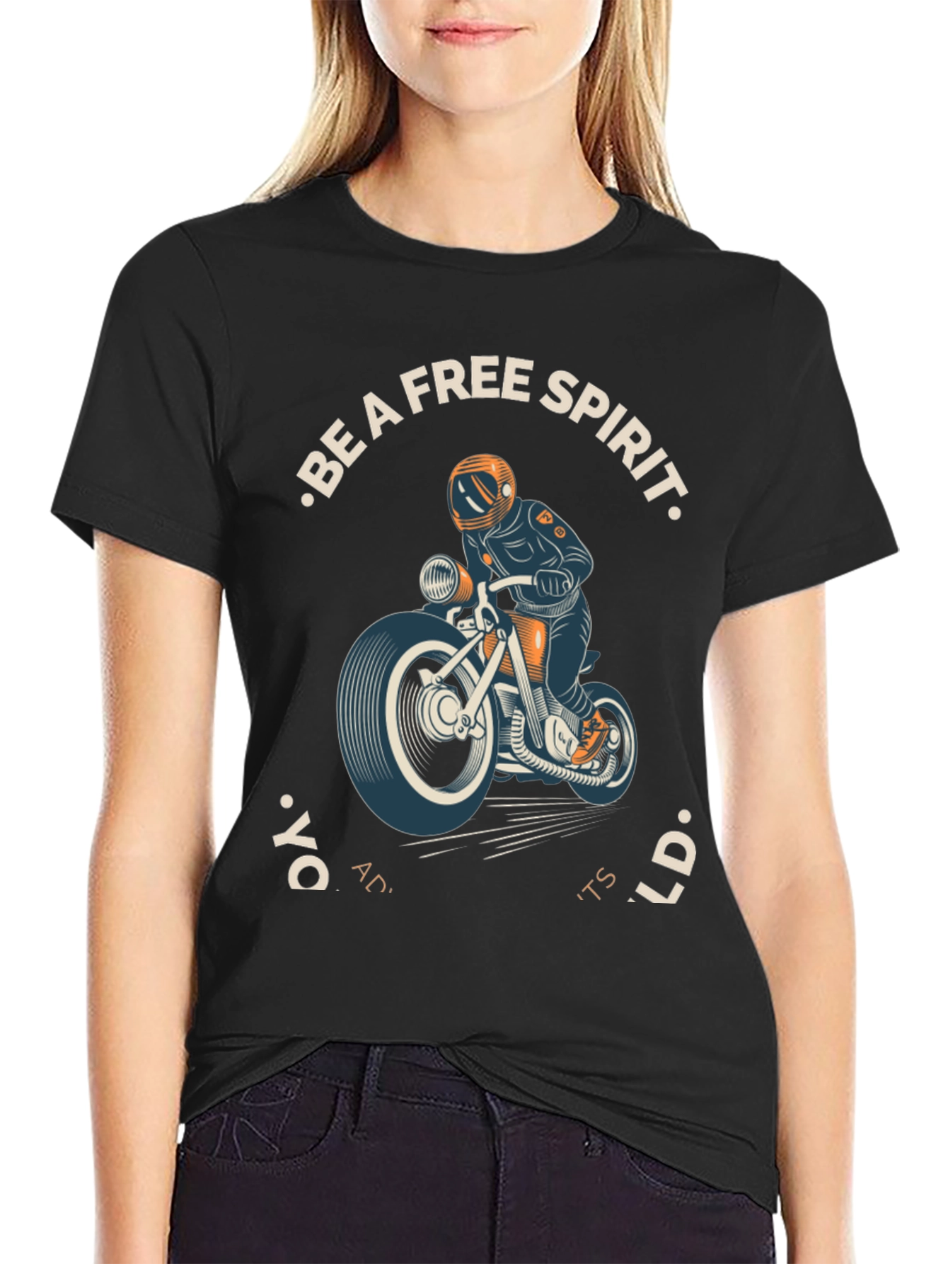 Free Spirit Motorcycle Graphic T-Shirt