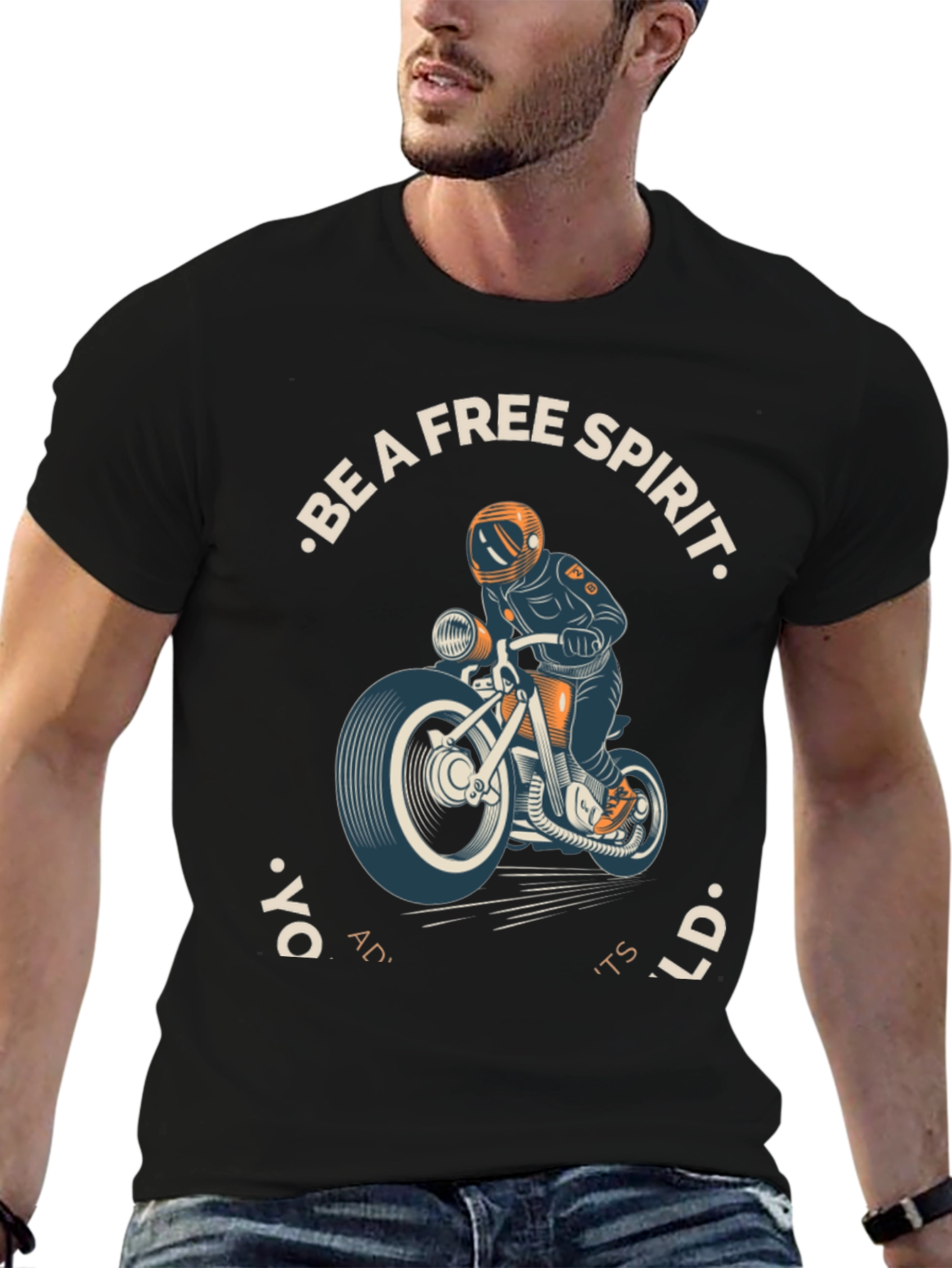 Free Spirit Motorcycle Graphic T-Shirt