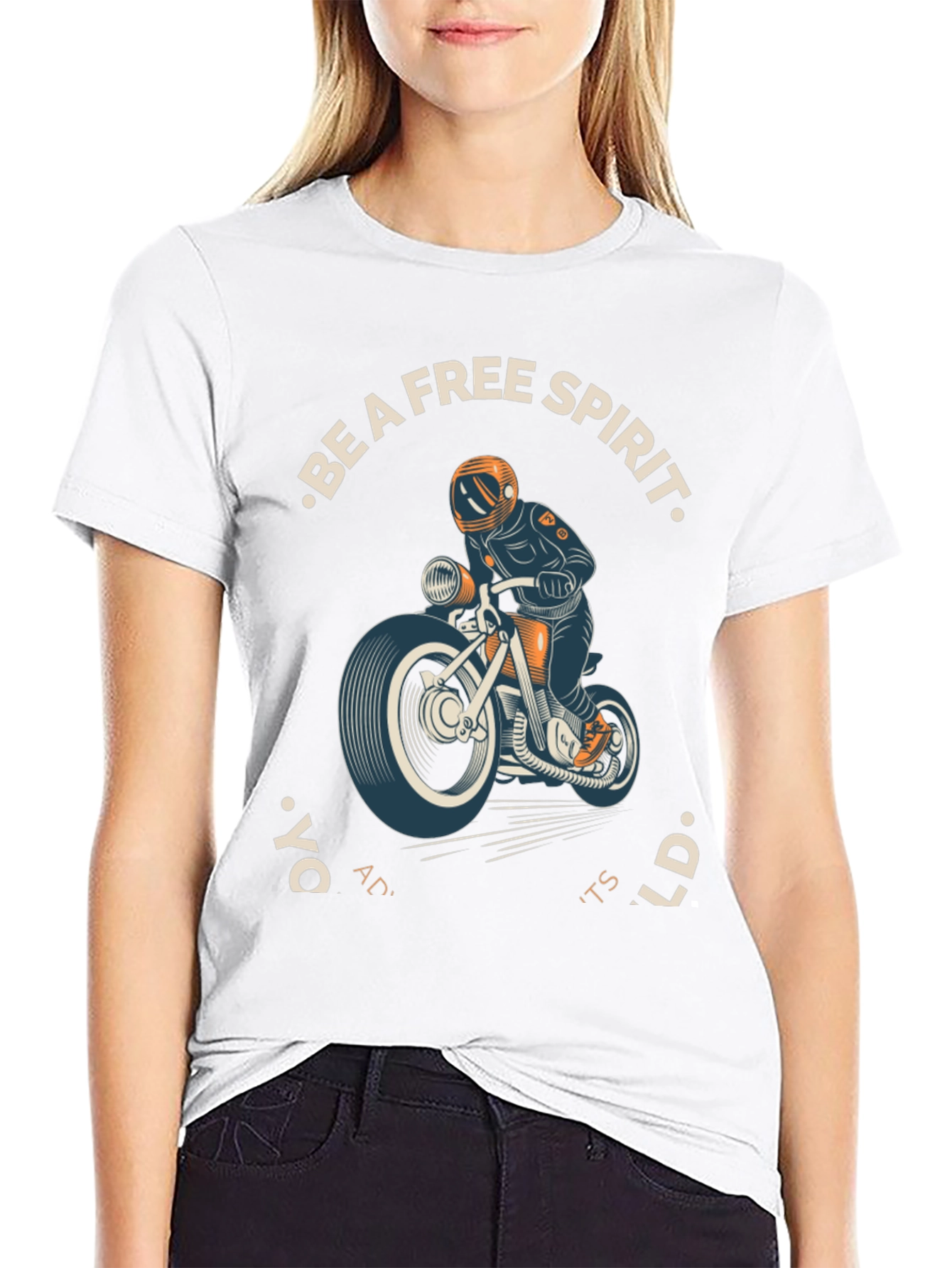 Free Spirit Motorcycle Graphic T-Shirt