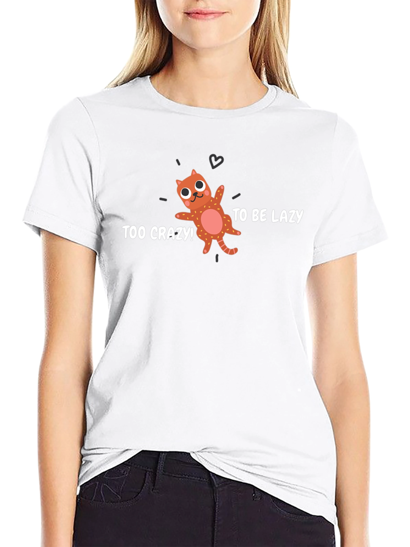 Too Crazy To Be Lazy Black Graphic Tee