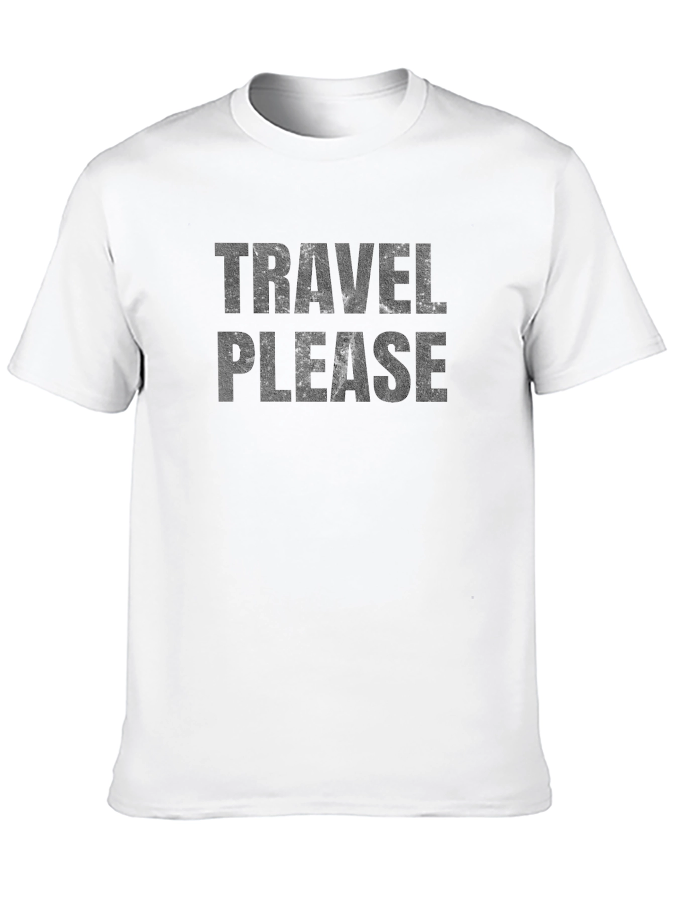 Travel Please Graphic Tee - Black Casual T-Shirt