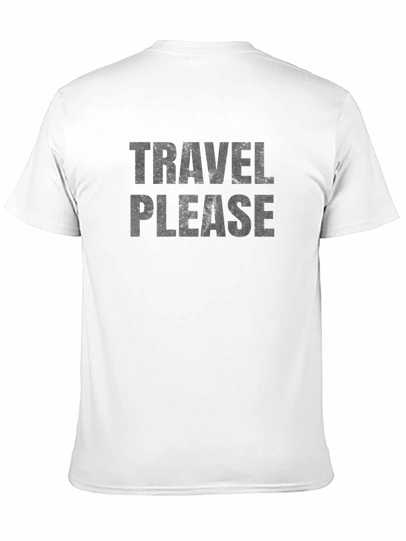 Travel Please Graphic Tee - Black Casual T-Shirt