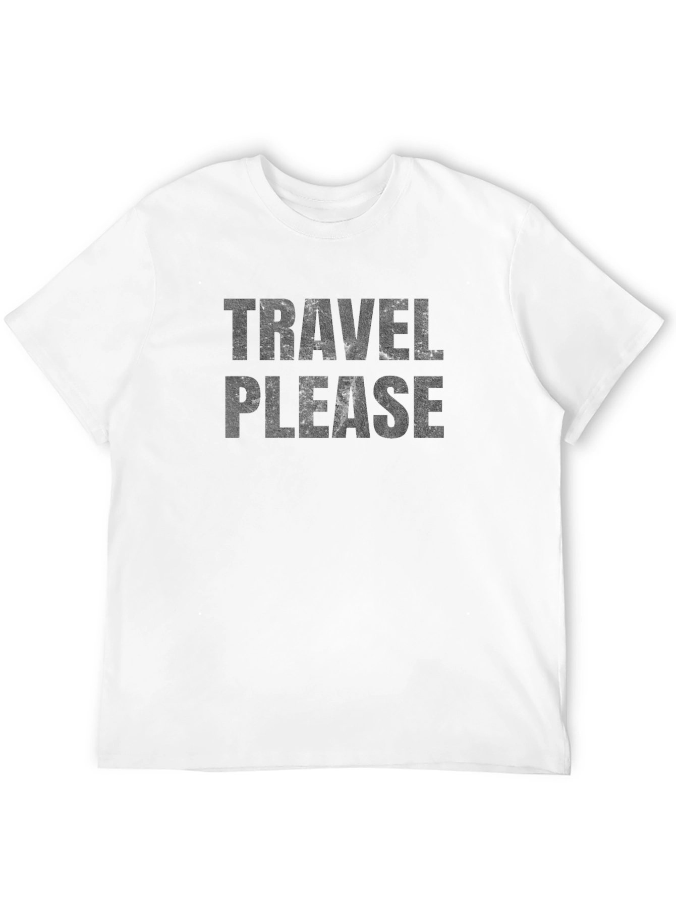 Travel Please Graphic Tee - Black Casual T-Shirt