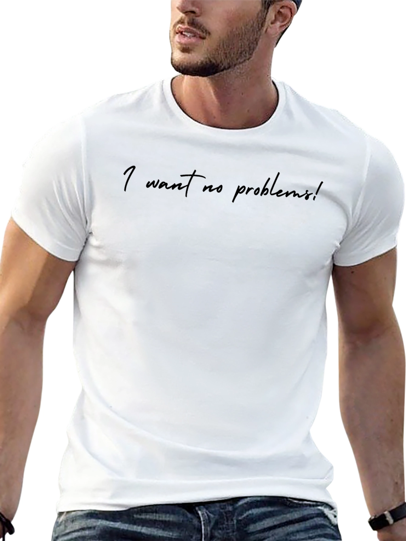 I Want No Problems! Black Graphic Tee