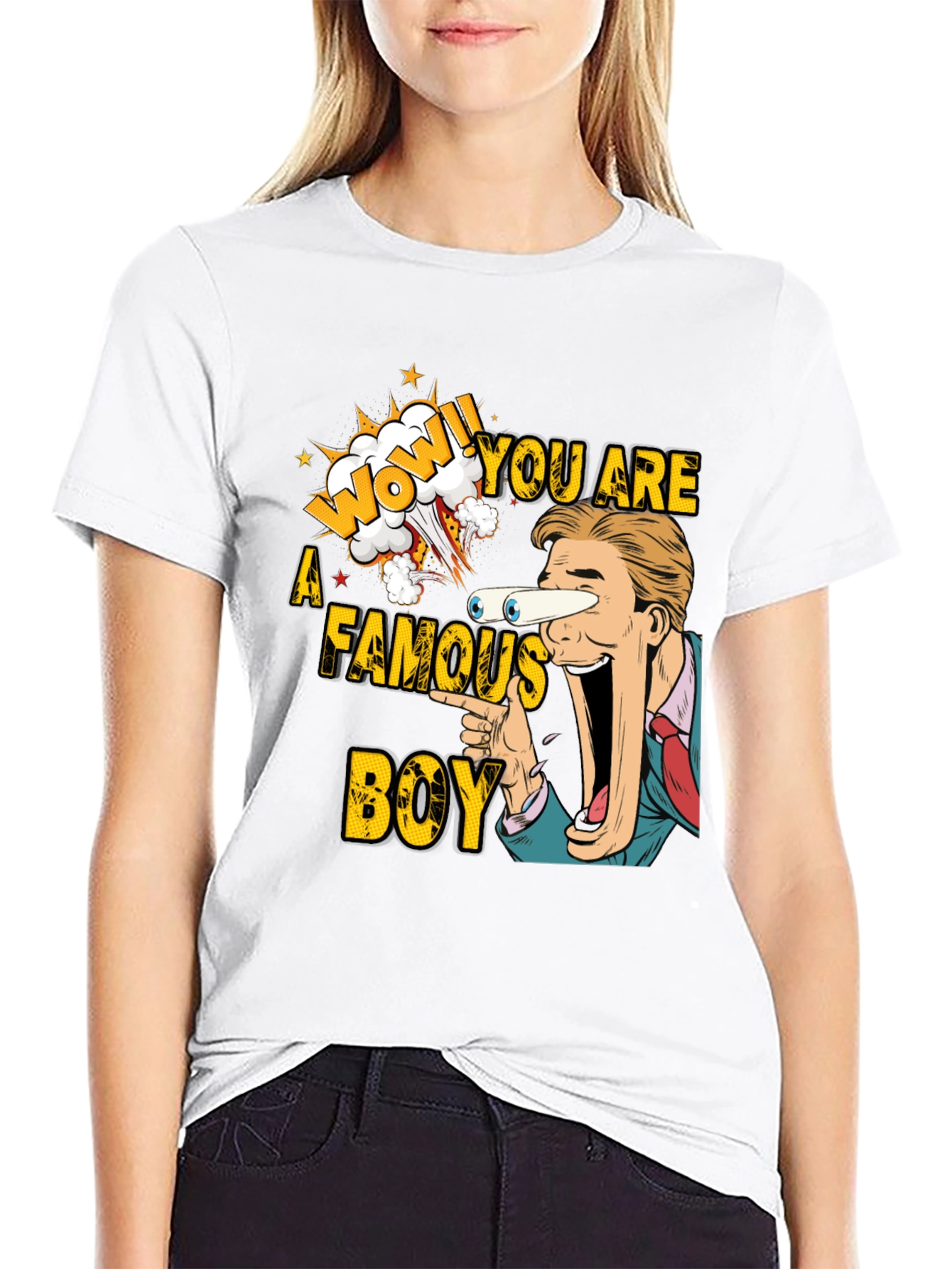 WOW! You Are a Famous Boy Graphic Tee