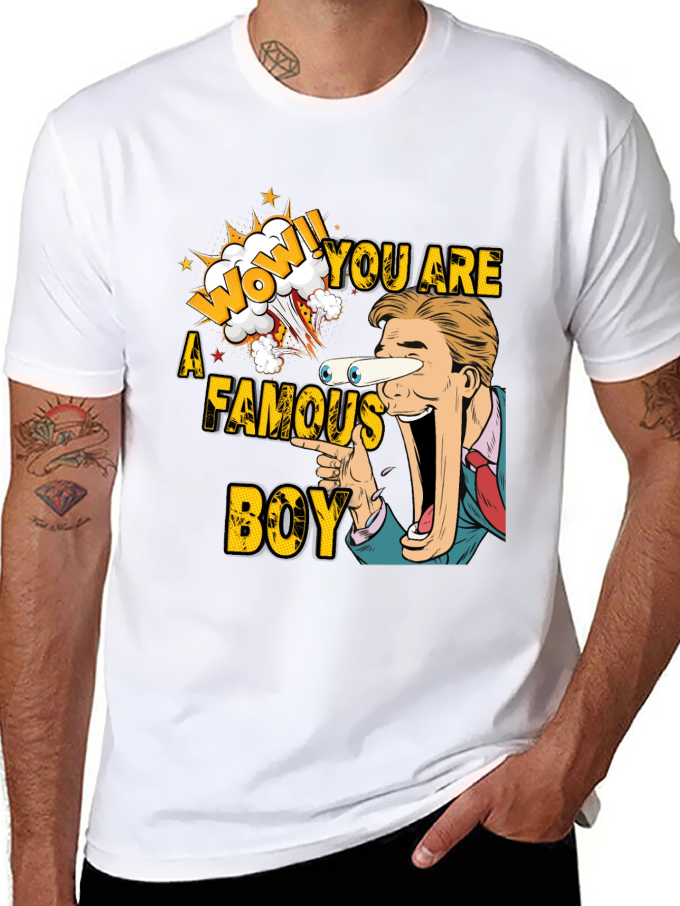 WOW! You Are a Famous Boy Graphic Tee