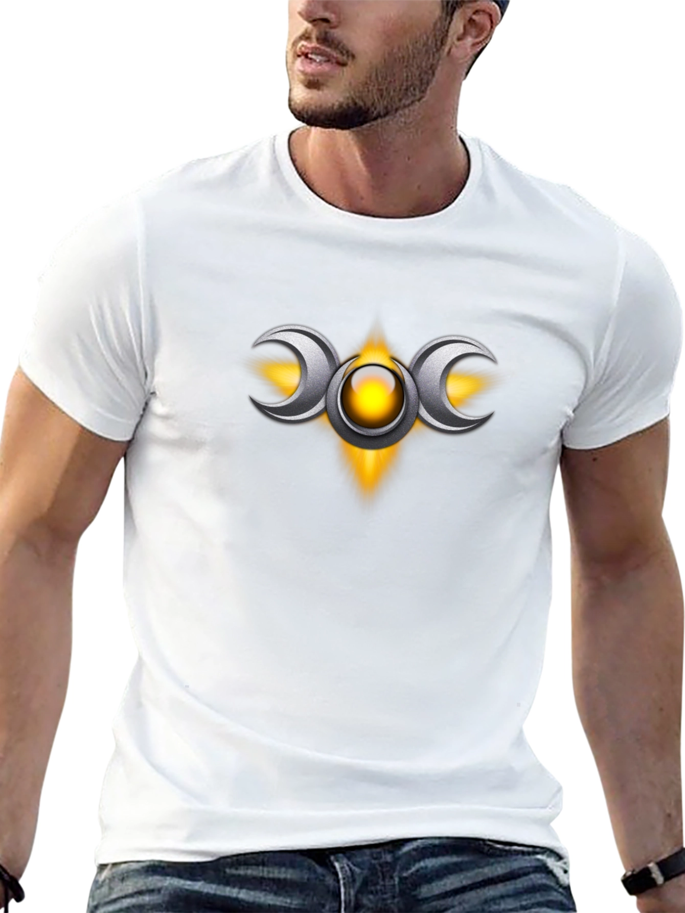 Triple Moon Goddess T-Shirt - Black