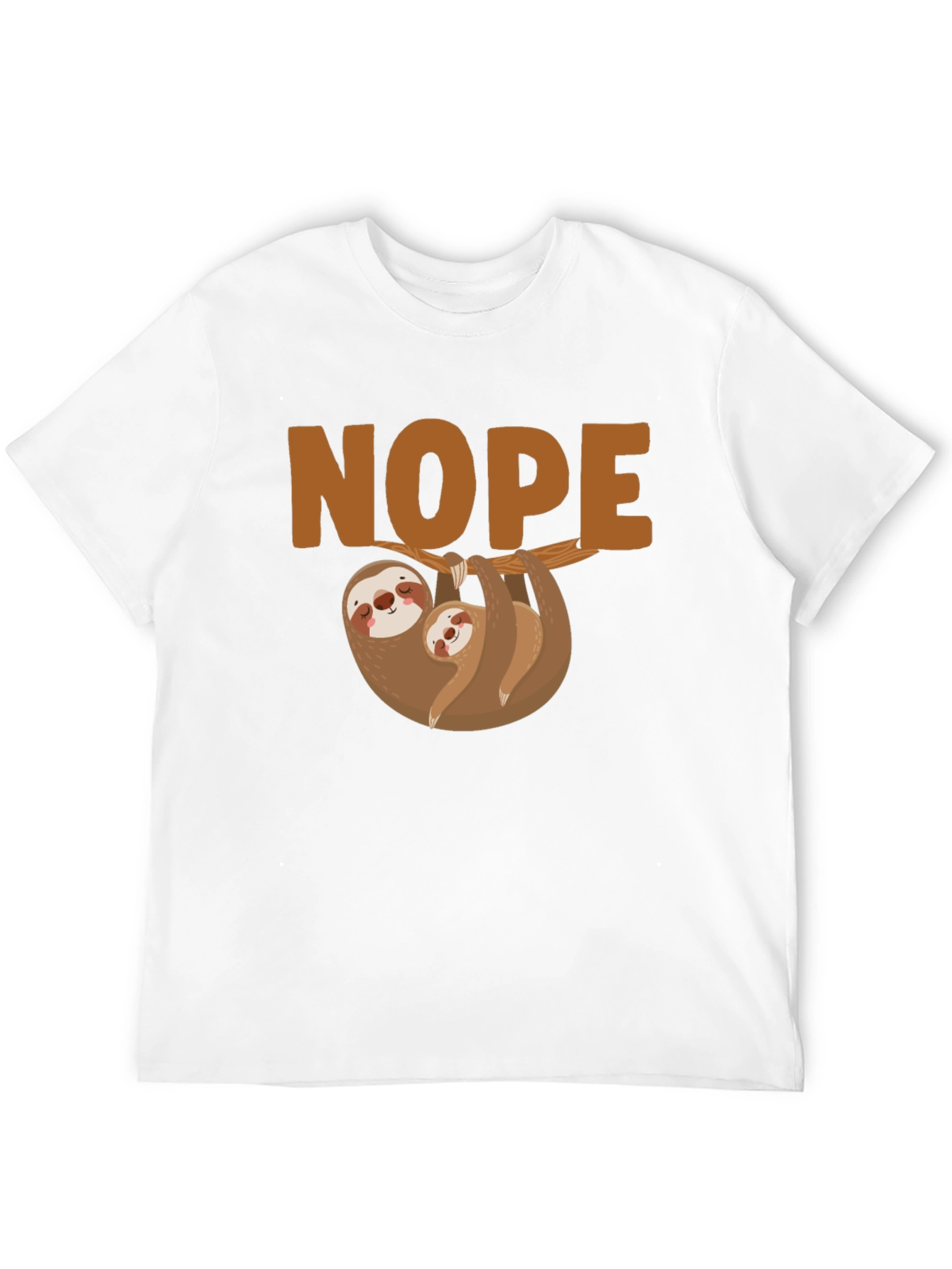 Nope Sloth Graphic T-Shirt - Relaxed Fit