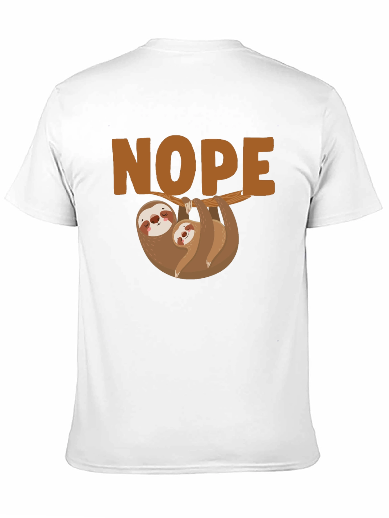 Nope Sloth Graphic T-Shirt - Relaxed Fit