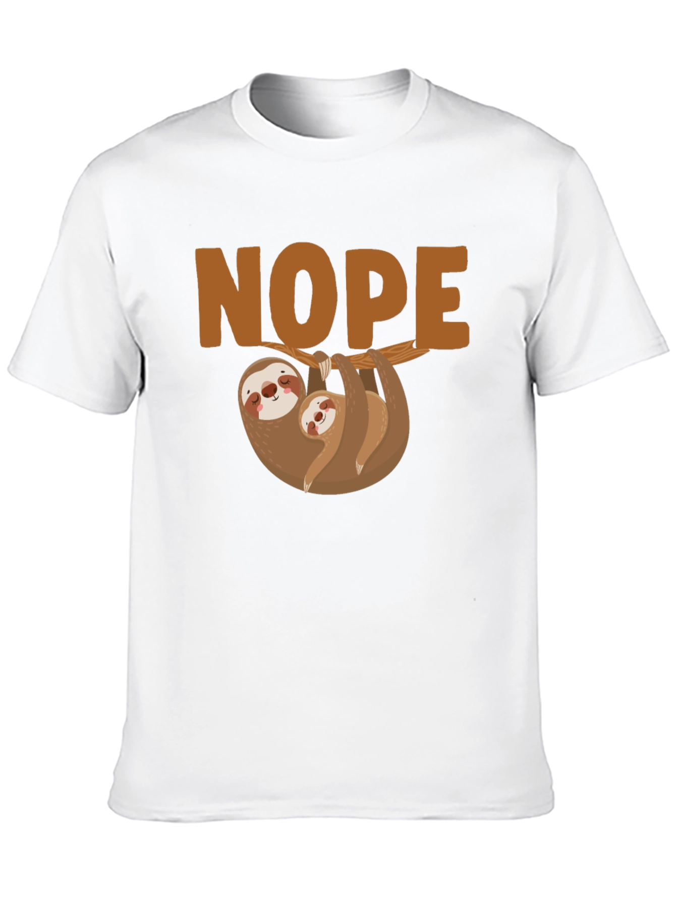 Nope Sloth Graphic T-Shirt - Relaxed Fit