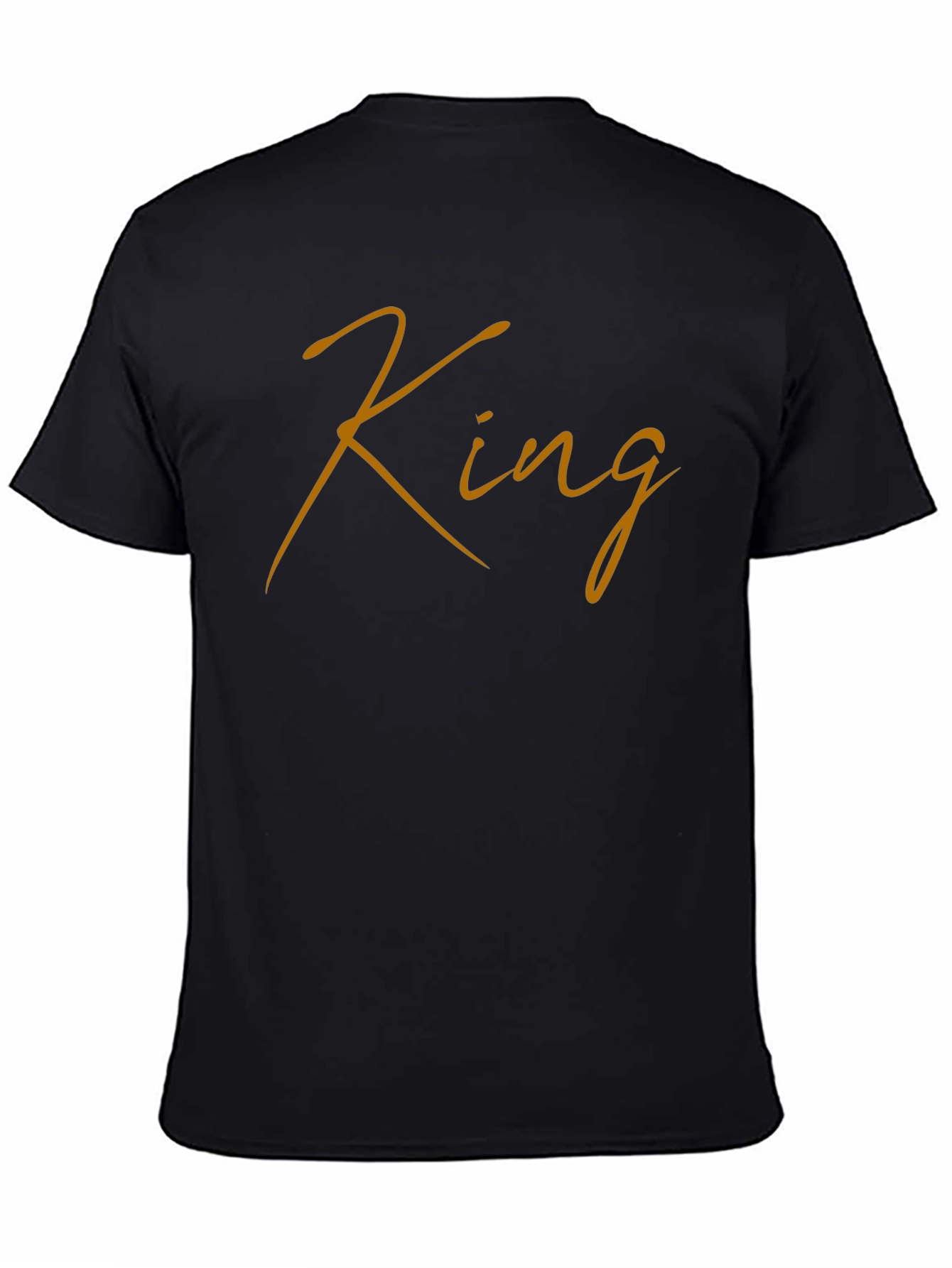 King Script Black T-Shirt - Stylish Mens Apparel