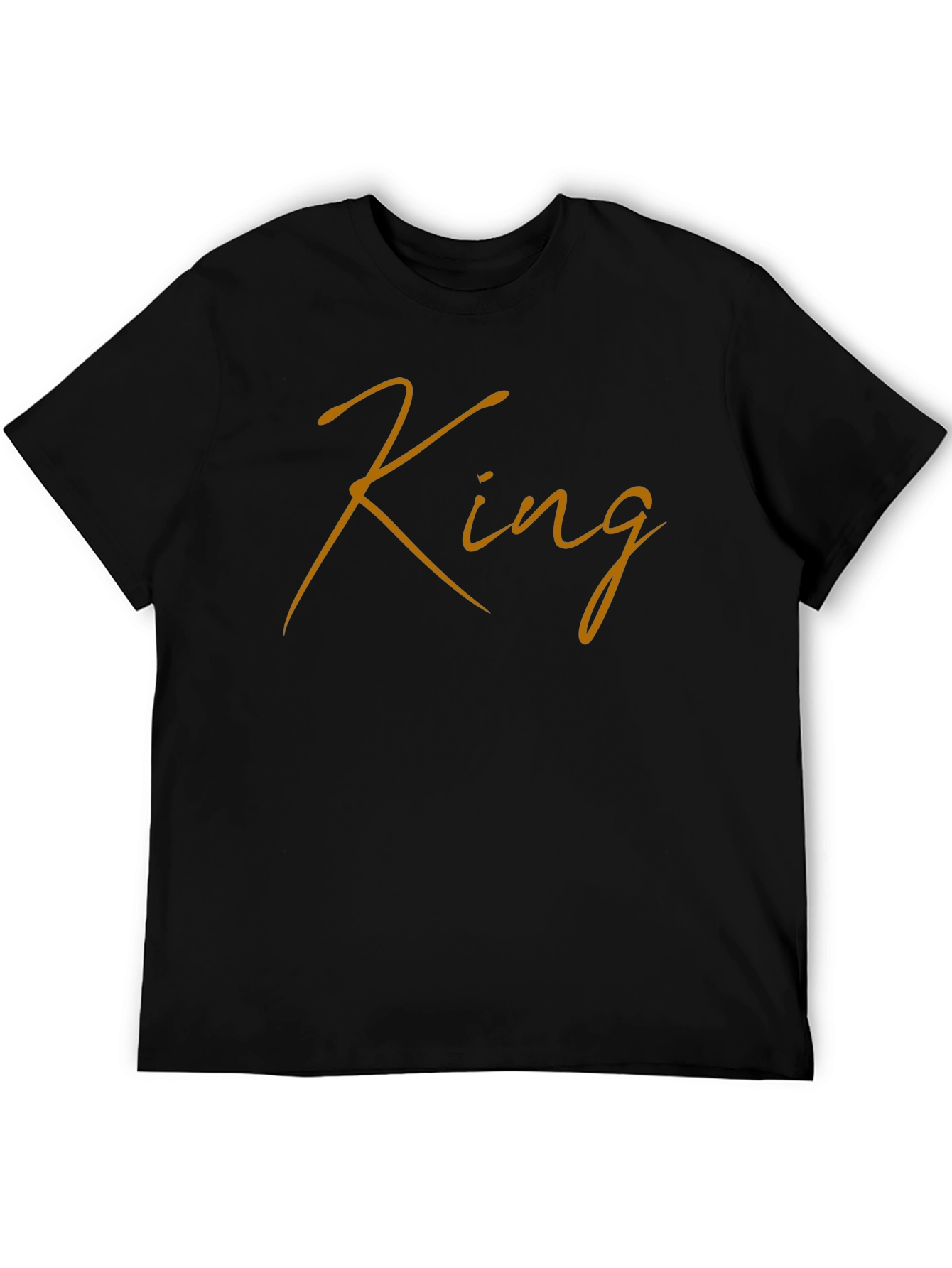King Script Black T-Shirt - Stylish Mens Apparel