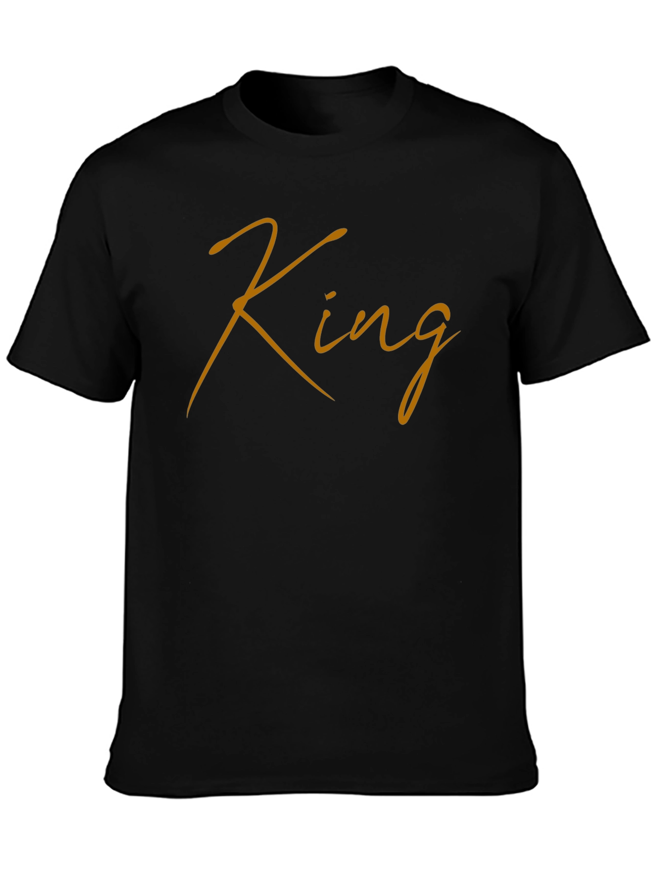 King Script Black T-Shirt - Stylish Mens Apparel