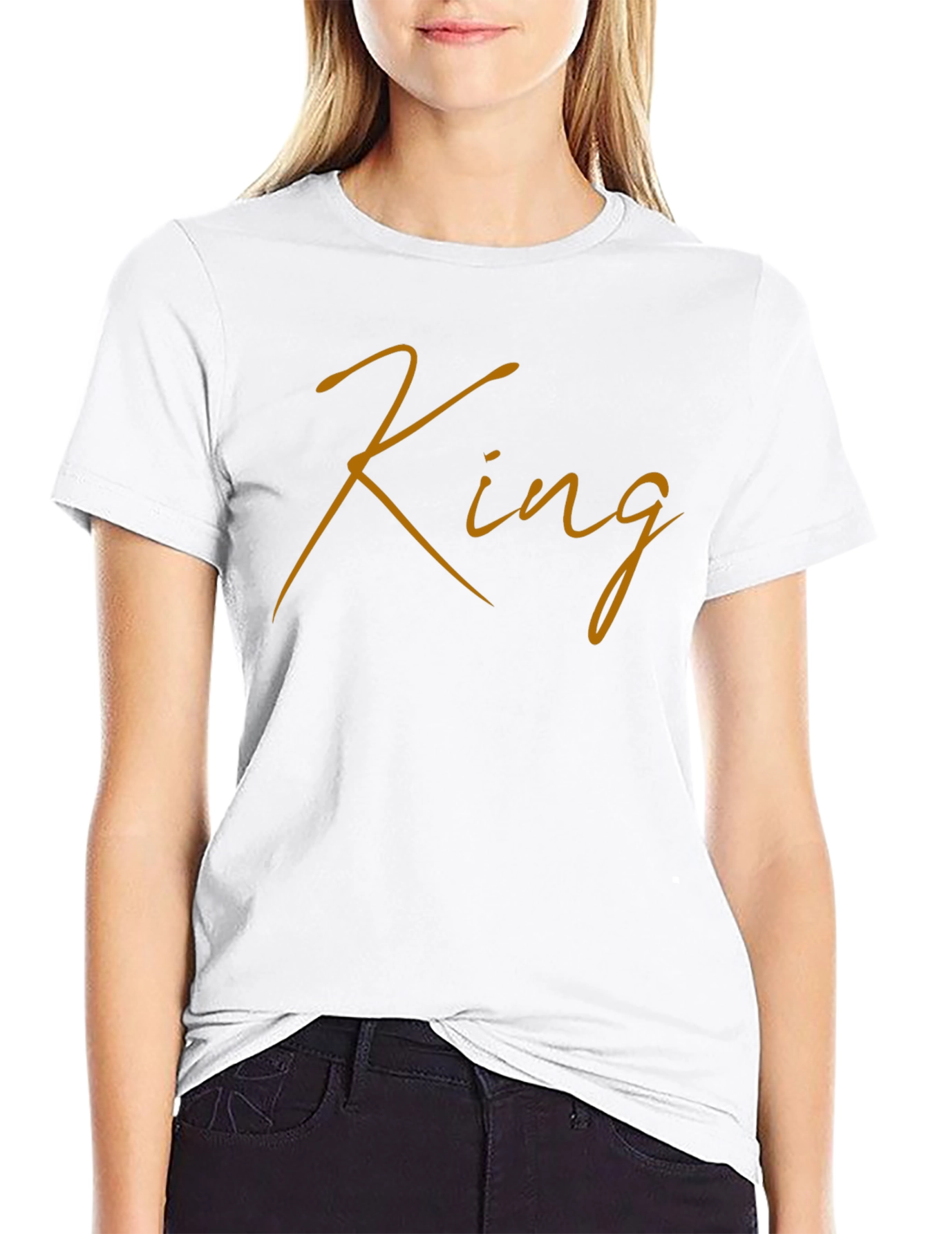 King Script Black T-Shirt - Stylish Mens Apparel