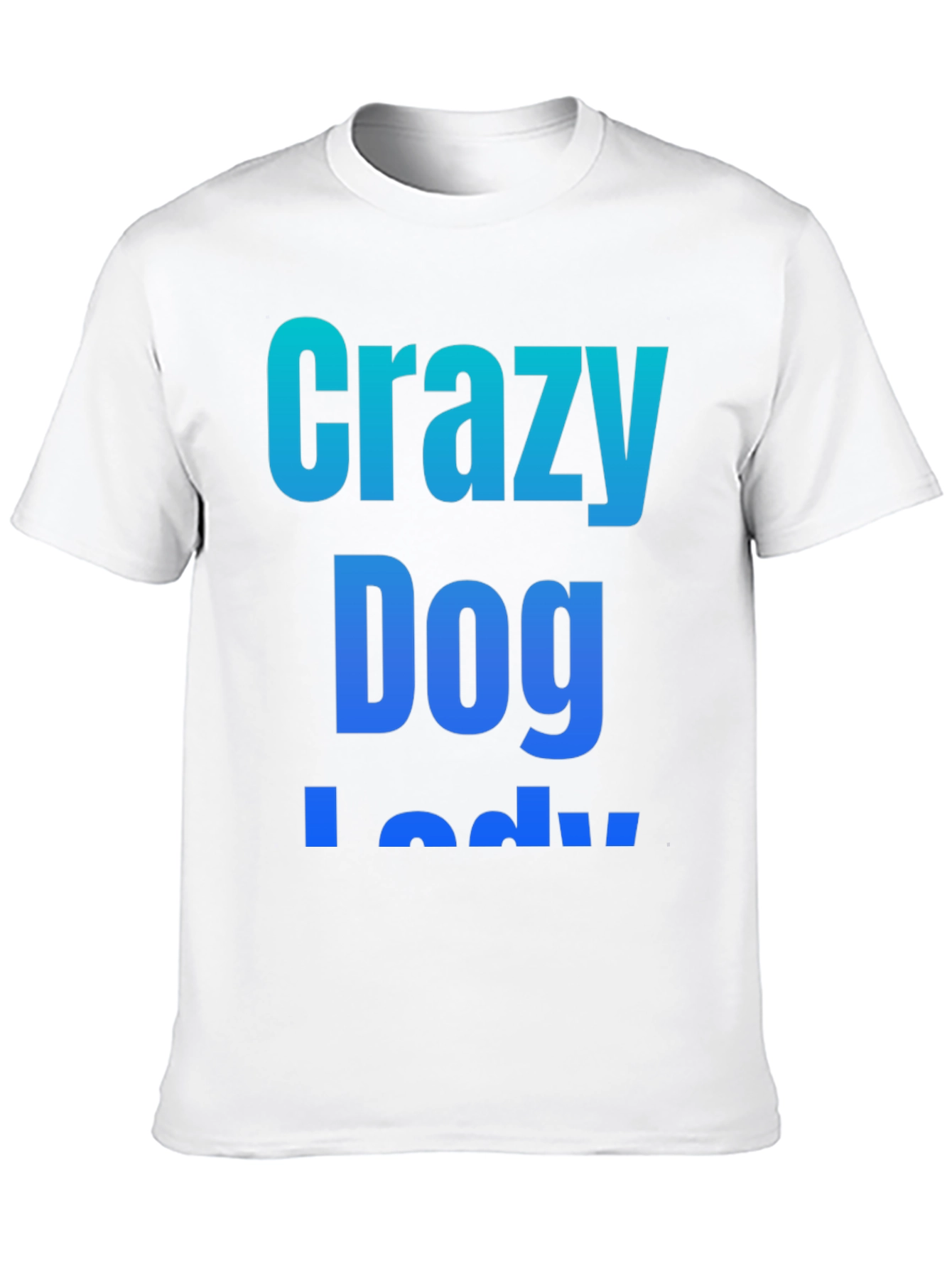 Crazy Dog Lady Black Graphic T-Shirt