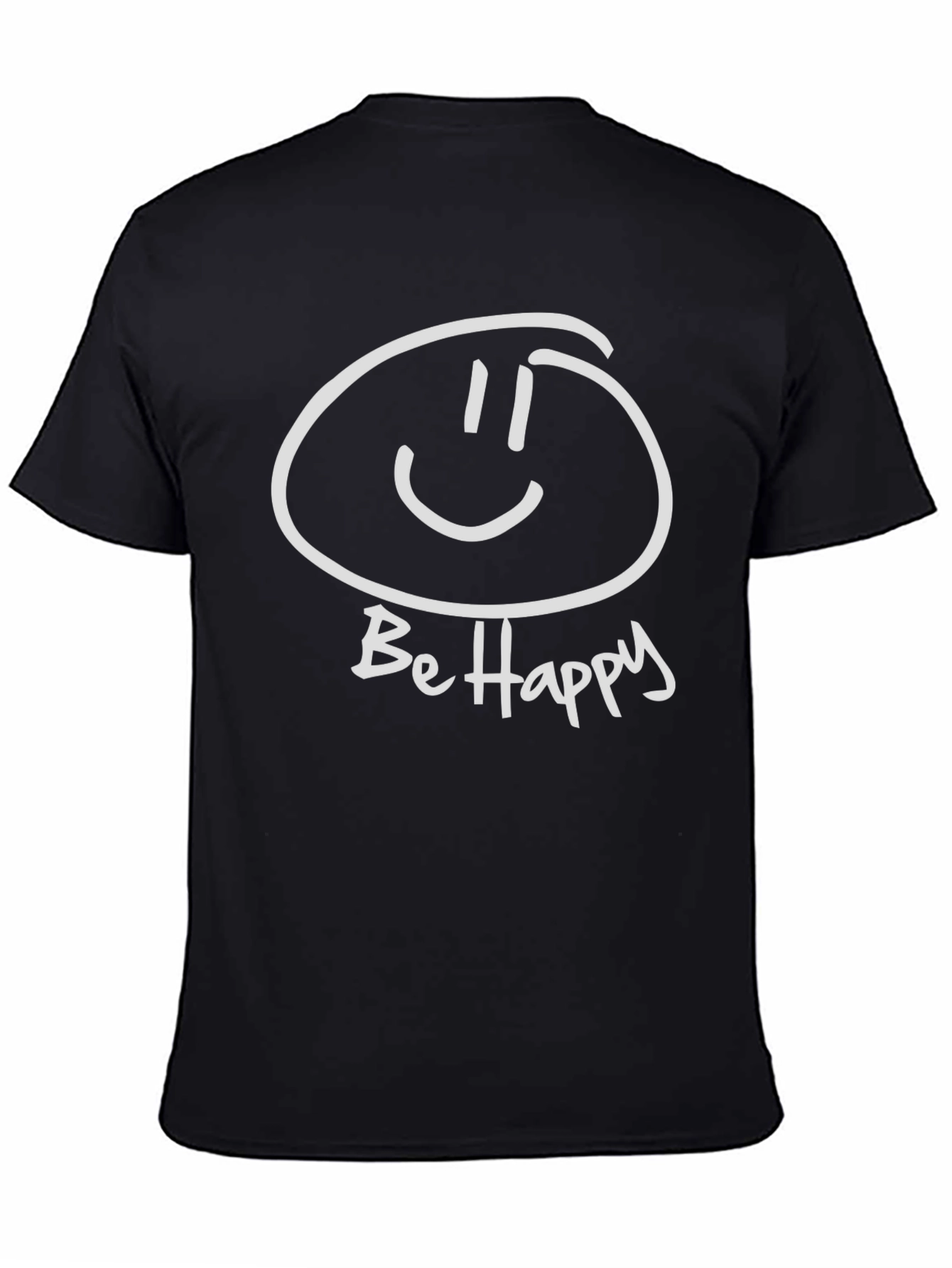 Be Happy Graphic Tee - Soft Cotton Comfort