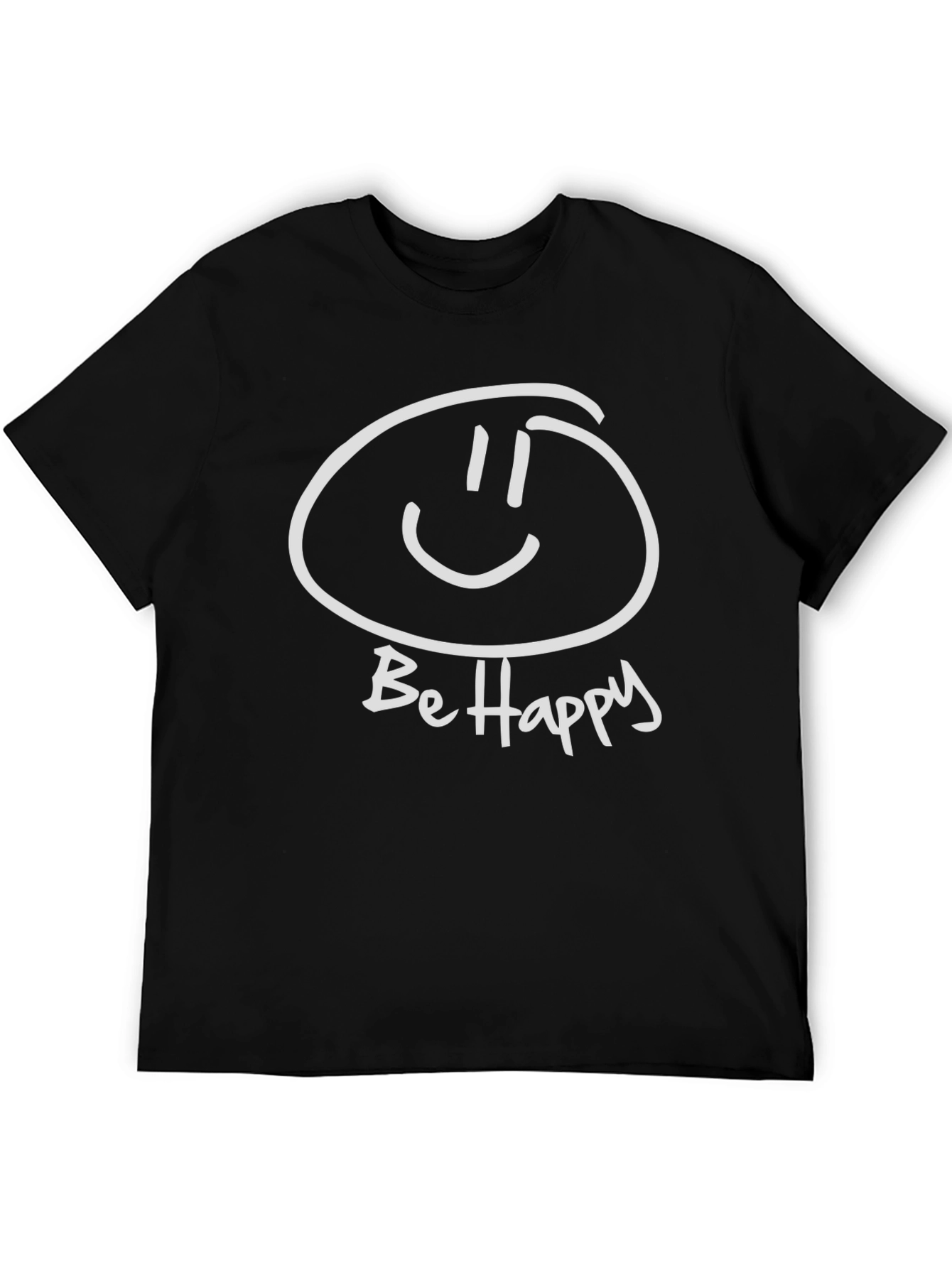 Be Happy Graphic Tee - Soft Cotton Comfort