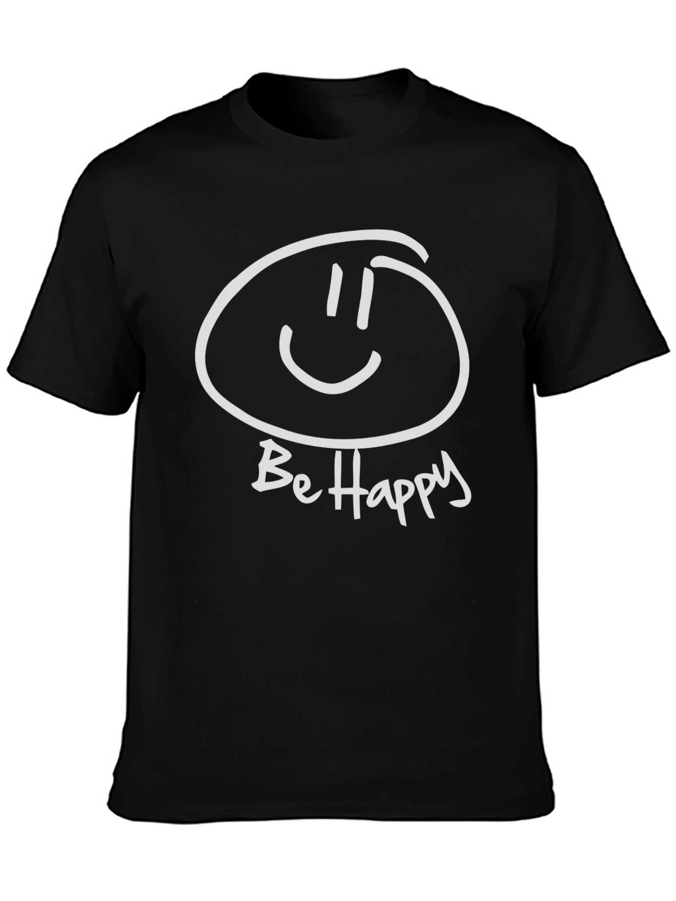Be Happy Graphic Tee - Soft Cotton Comfort