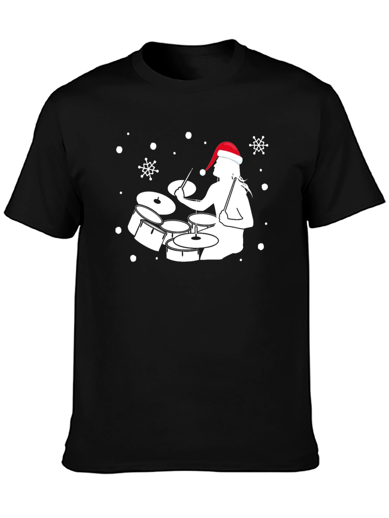 Drummer Santa Holiday T-Shirt