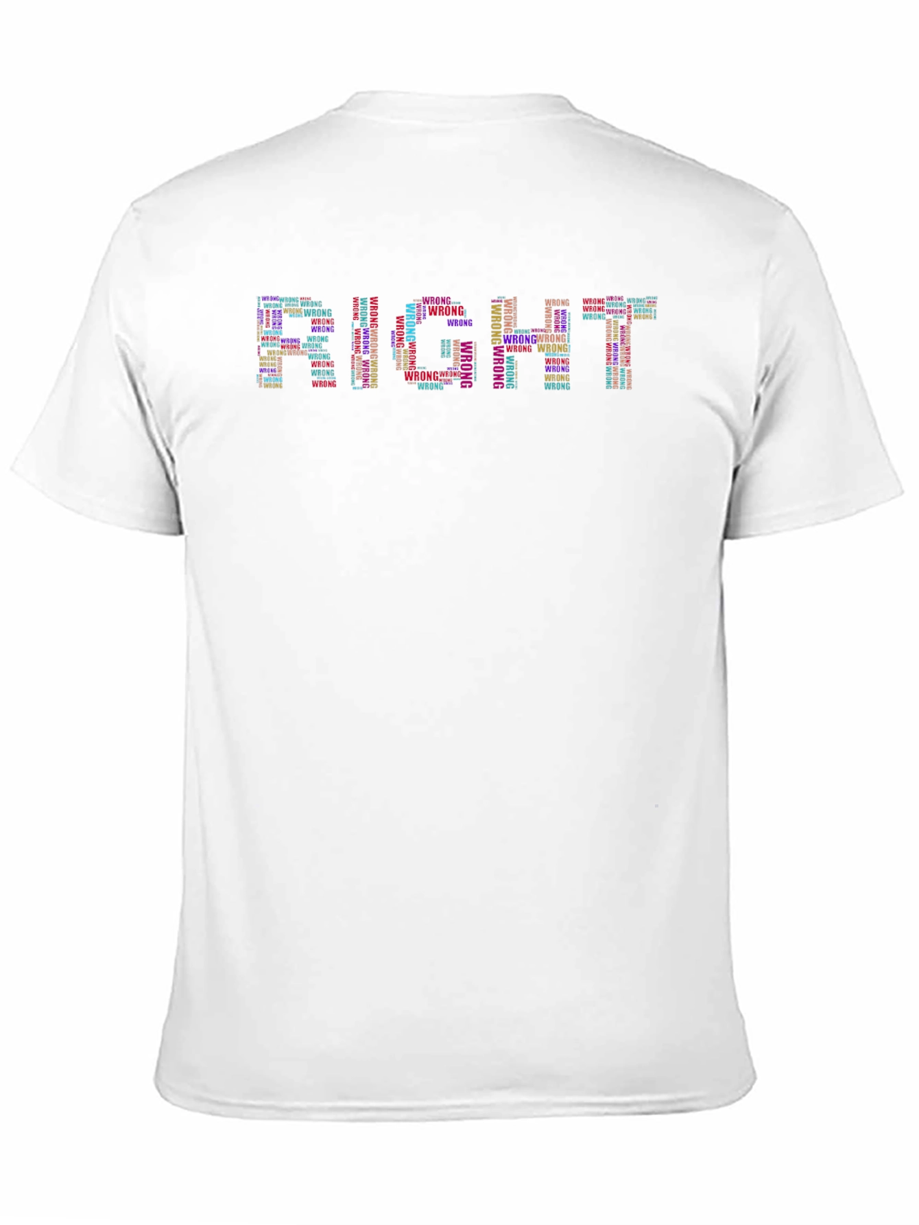 Right & Wrong Graphic Tee - Mens Crewneck T-Shirt