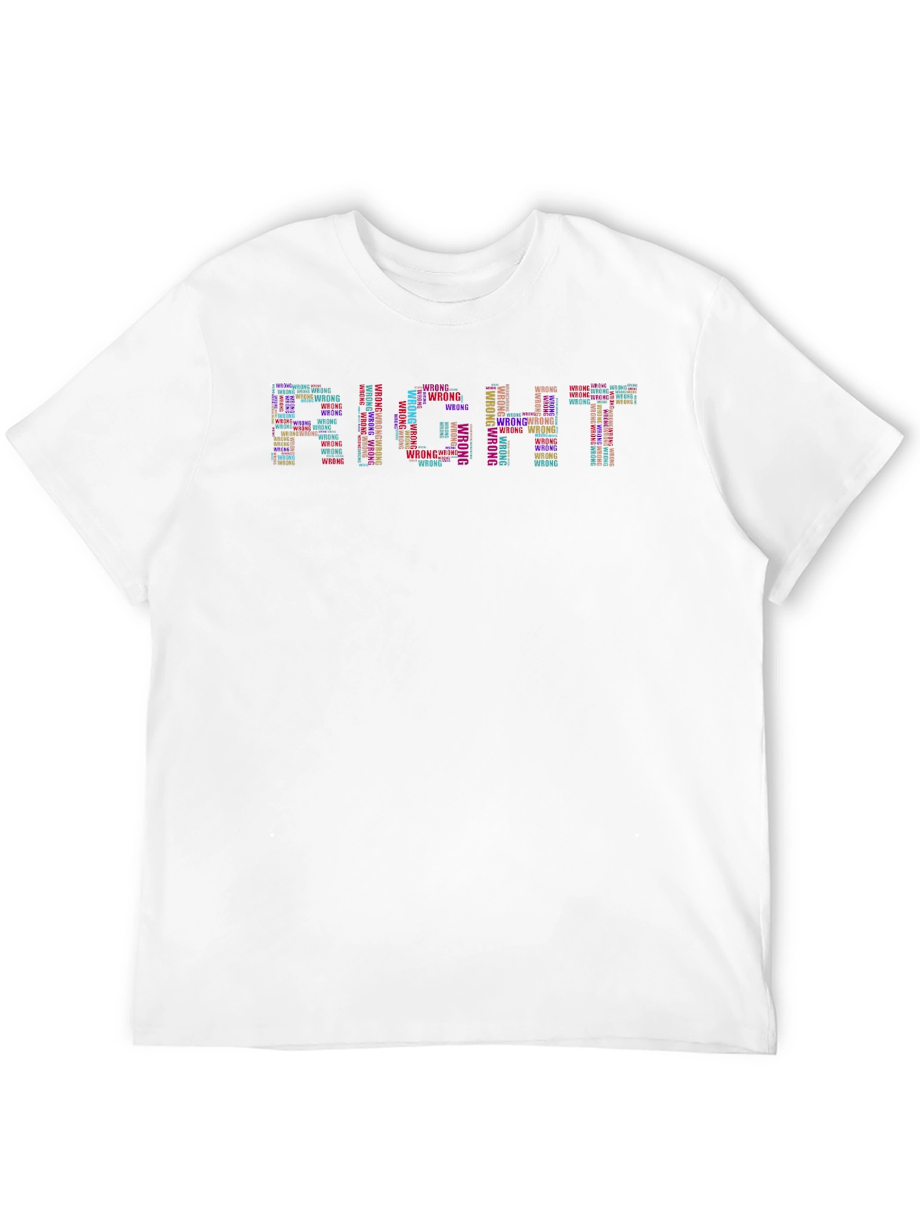 Right & Wrong Graphic Tee - Mens Crewneck T-Shirt