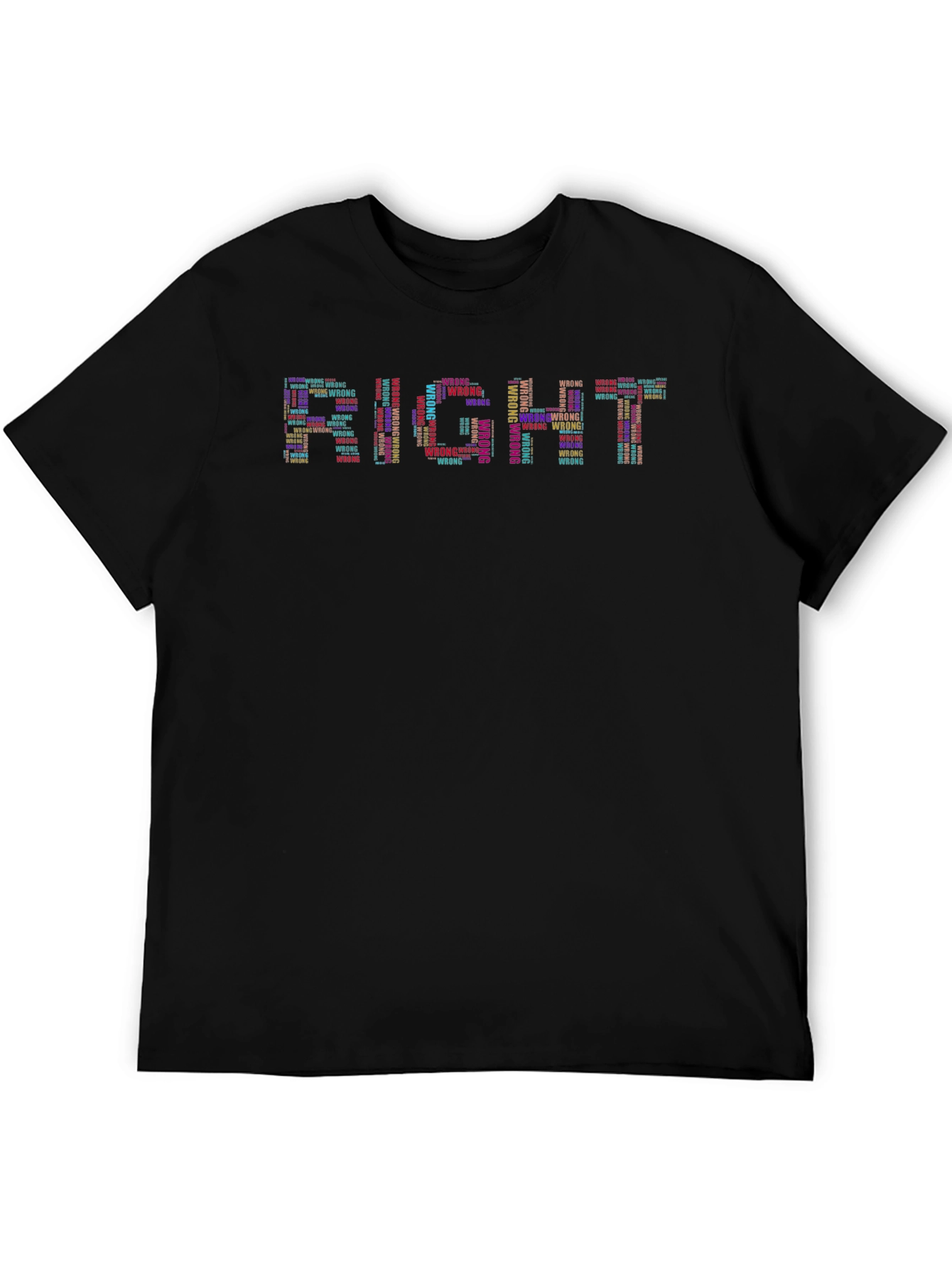 Right & Wrong Graphic Tee - Mens Crewneck T-Shirt