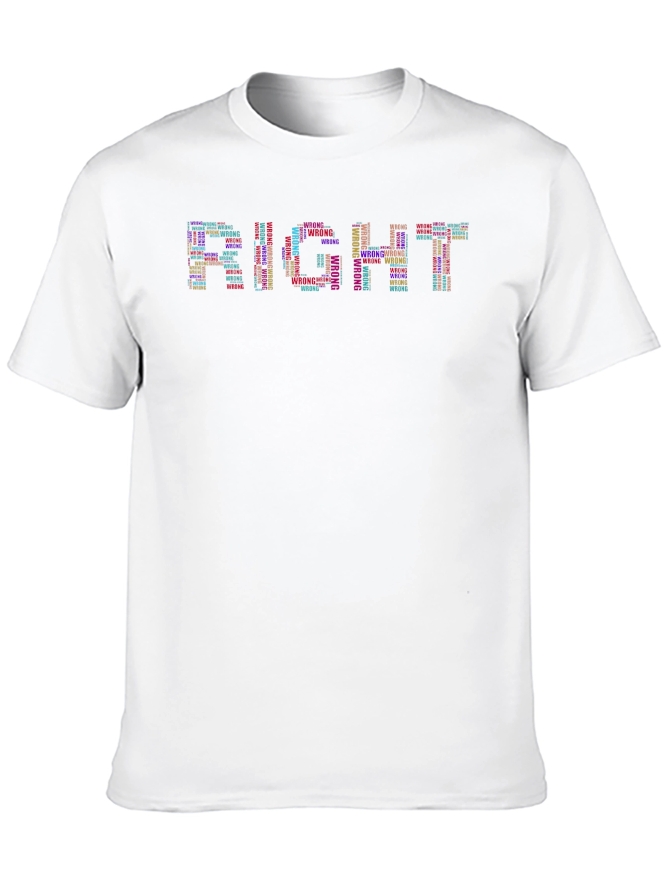 Right & Wrong Graphic Tee - Mens Crewneck T-Shirt