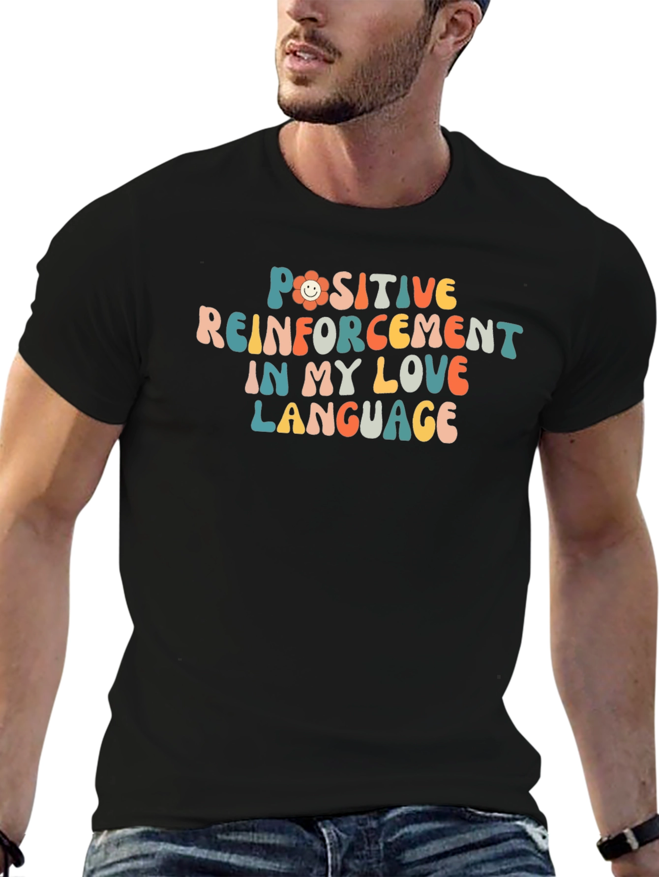 Positive Reinforcement Love Language Black T-Shirt