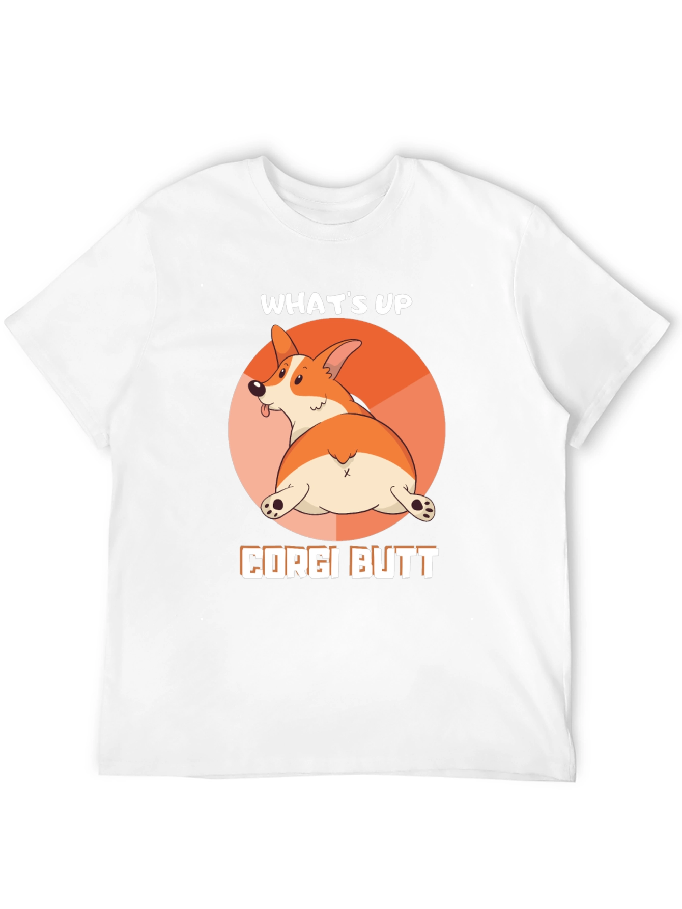 Whats Up Corgi Butt Black T-Shirt