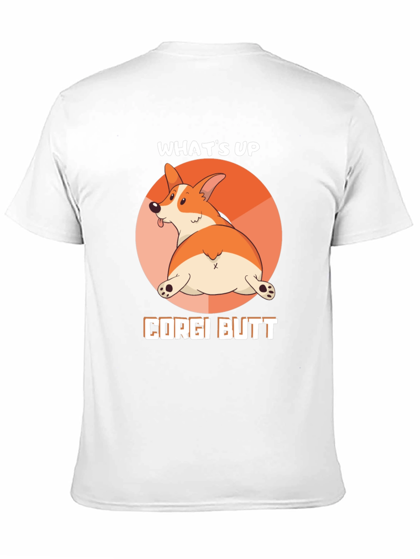 Whats Up Corgi Butt Black T-Shirt