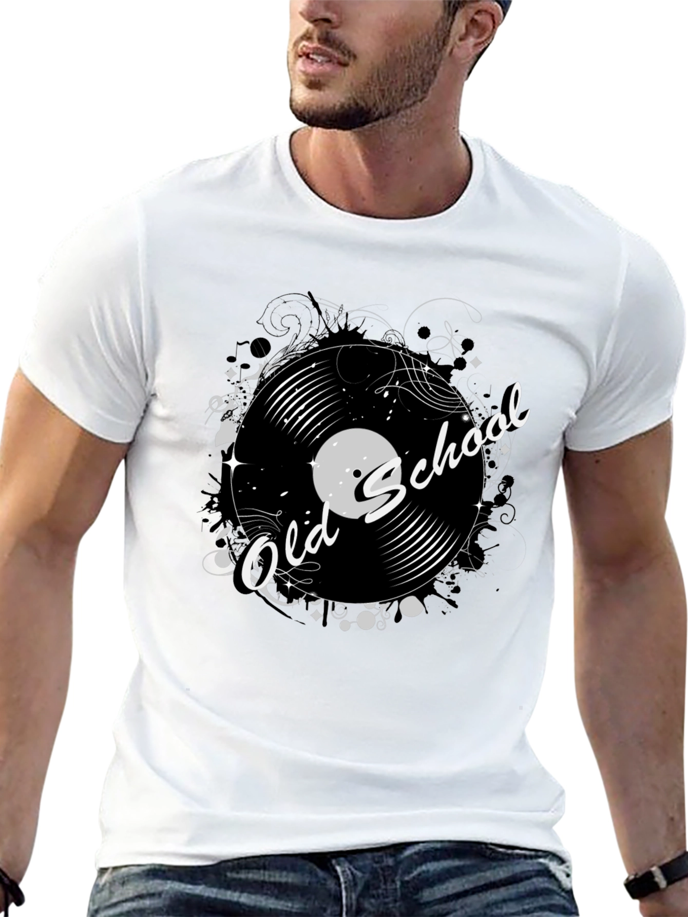Old School Vinyl Record Graphic T-Shirt