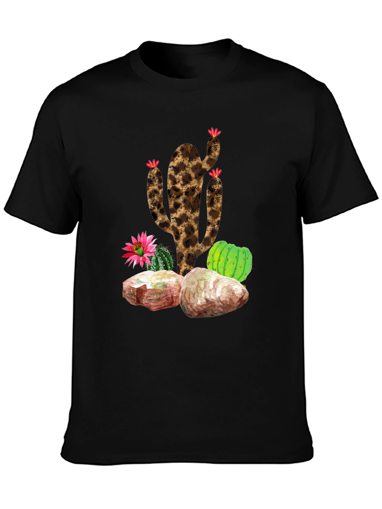 Leopard Print Cactus T-Shirt