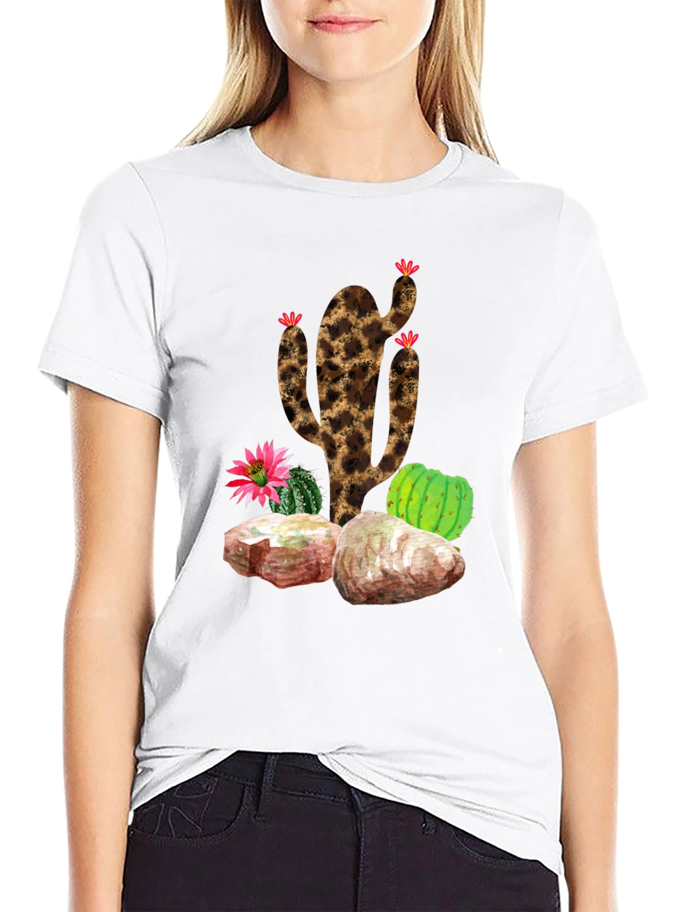 Leopard Print Cactus T-Shirt