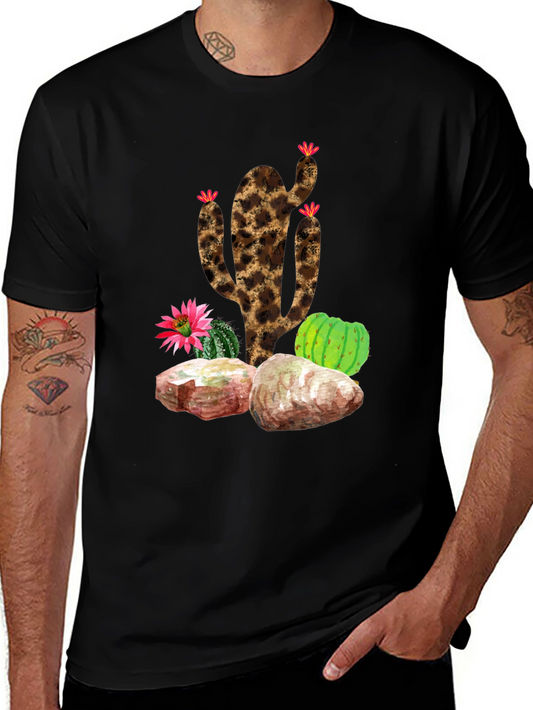 Leopard Print Cactus T-Shirt