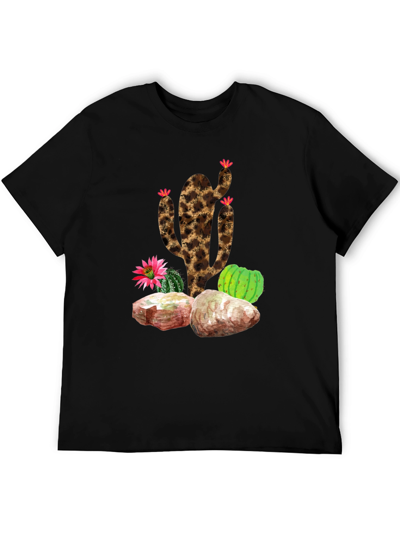 Leopard Print Cactus T-Shirt
