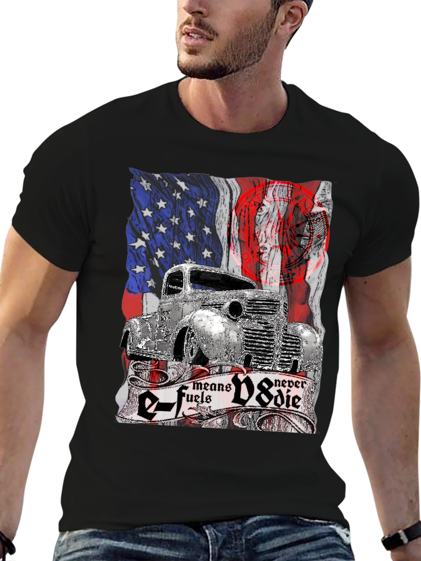 E-Fuels V8 Never Die Graphic T-Shirt
